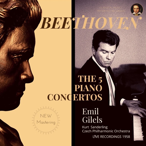 Beethoven: The 5 Piano Concertos by Emil Gilels album cover