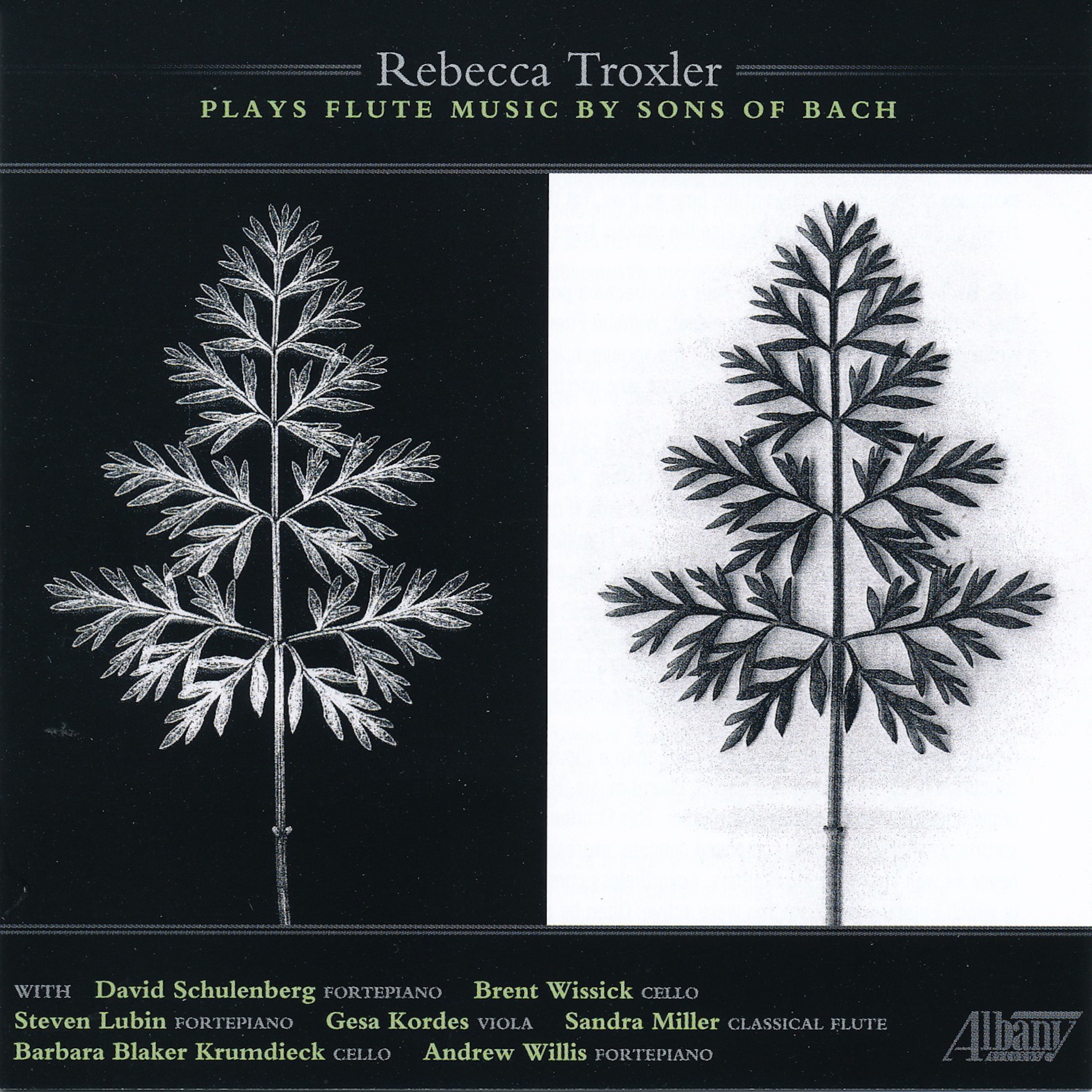 Rebecca Troxler Plays Flute Music By the Sons of Bach album cover