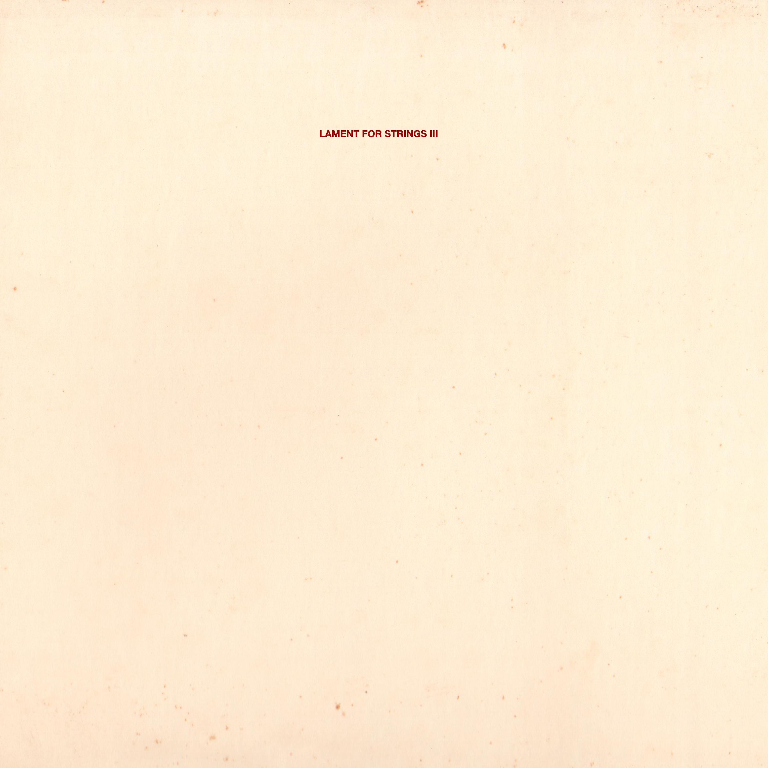 Lament for Strings III - Single album cover