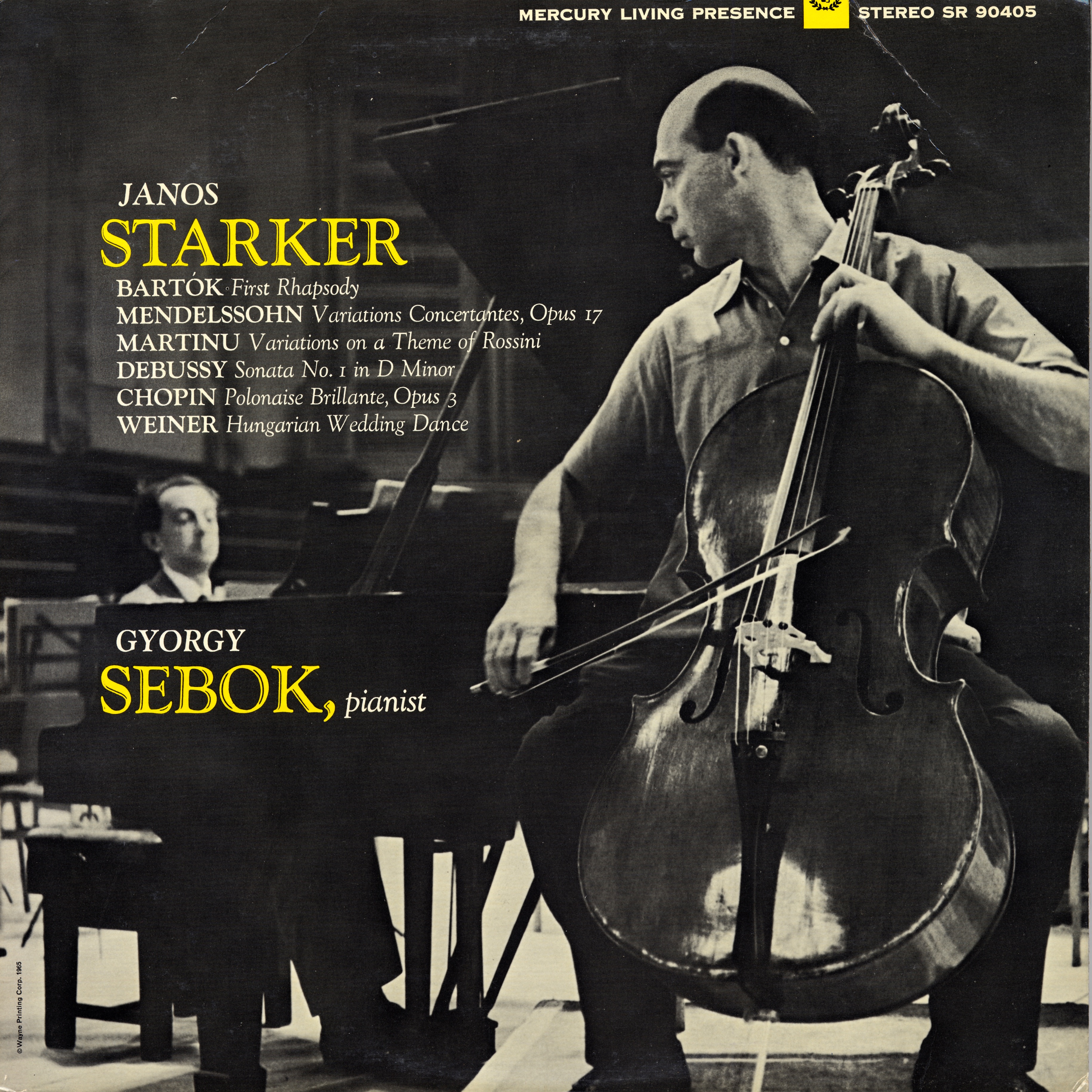 Starker Plays Works by Mendelssohn, Martinu, Chopin, Debussy, Bartok and Weiner (The Mercury Masters album cover