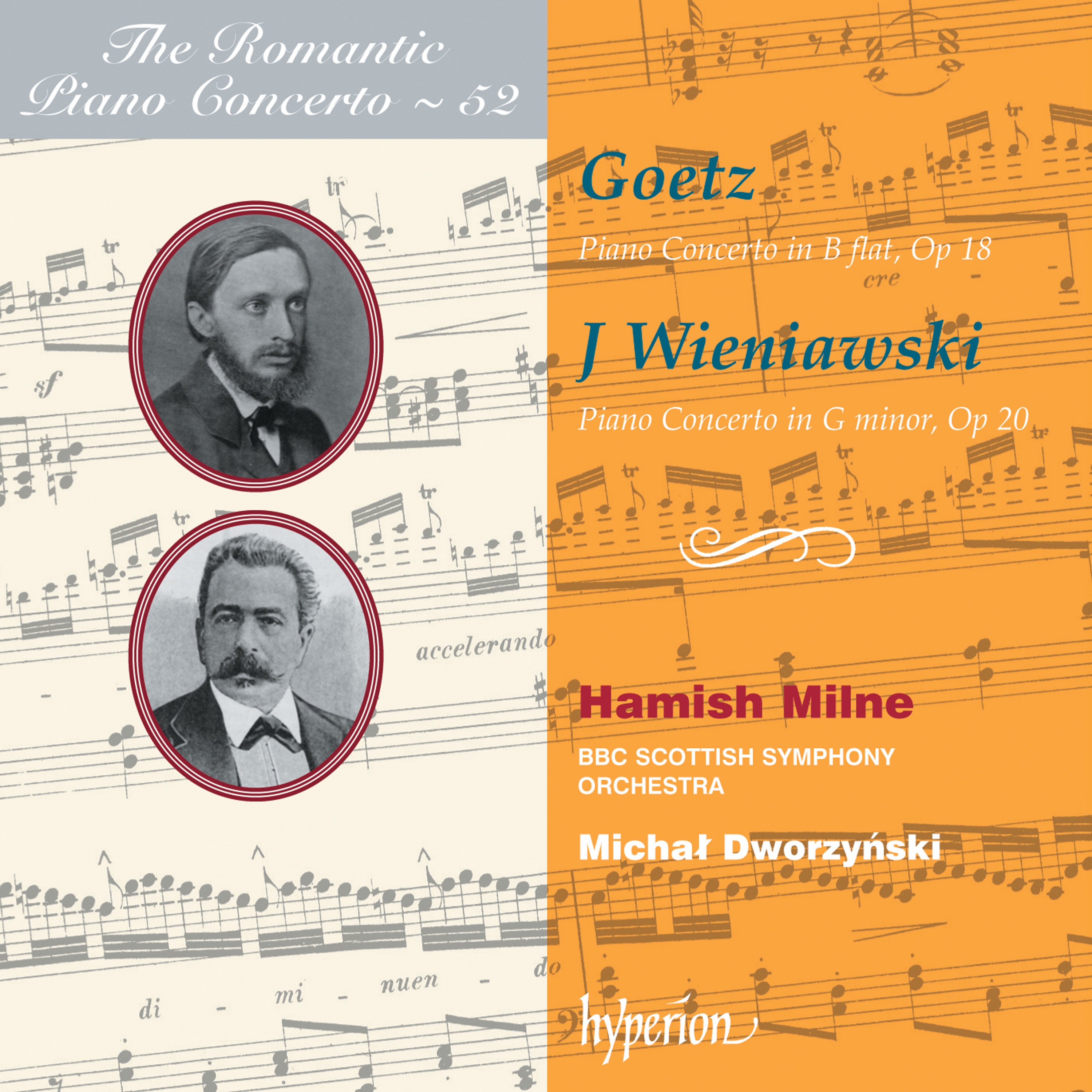 Goetz & J. Wieniawski: Piano Concertos (Hyperion Romantic Piano Concerto, Vol. 52) album cover