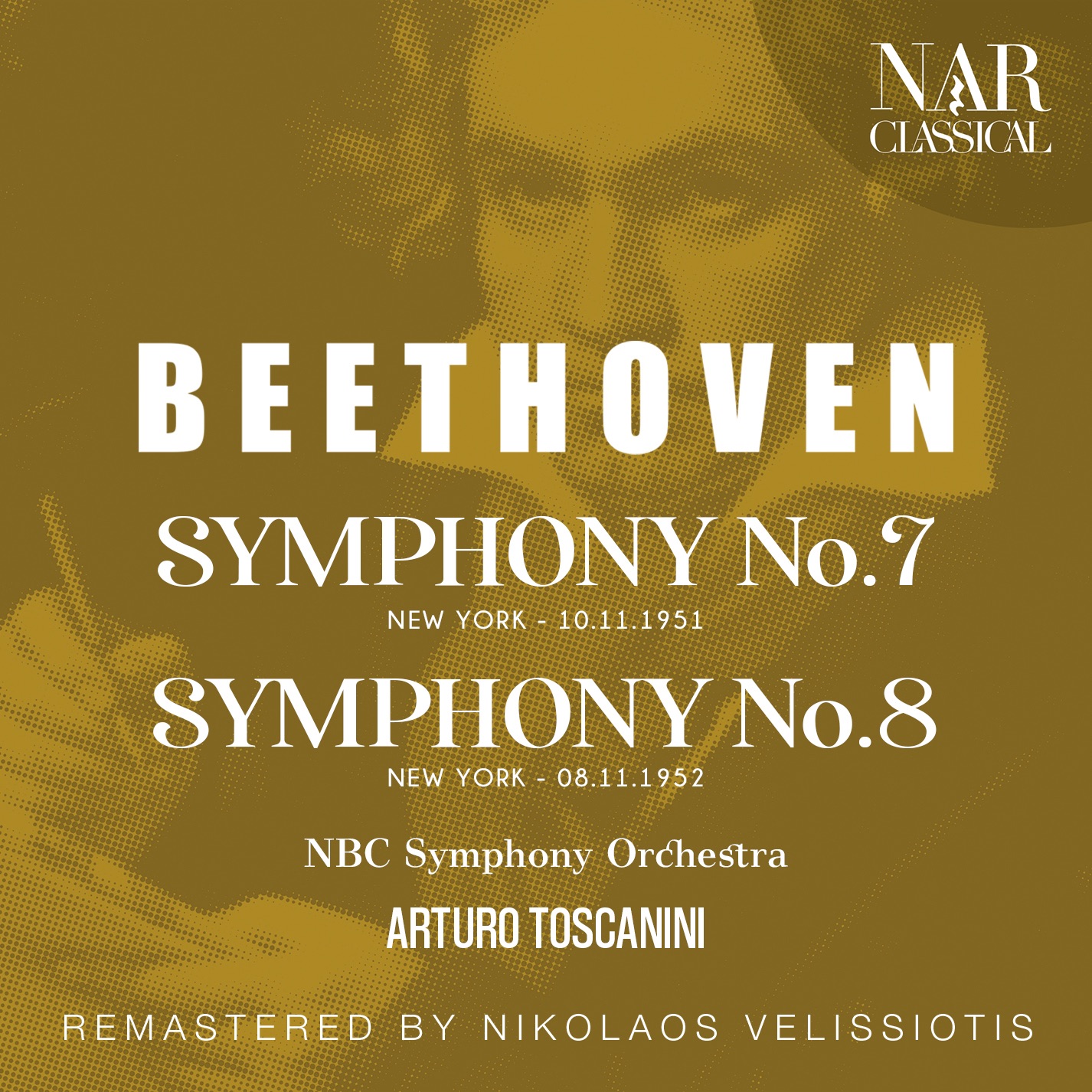 BEETHOVEN: SYMPHONY No. 7; SYMPHONY No. 8 album cover