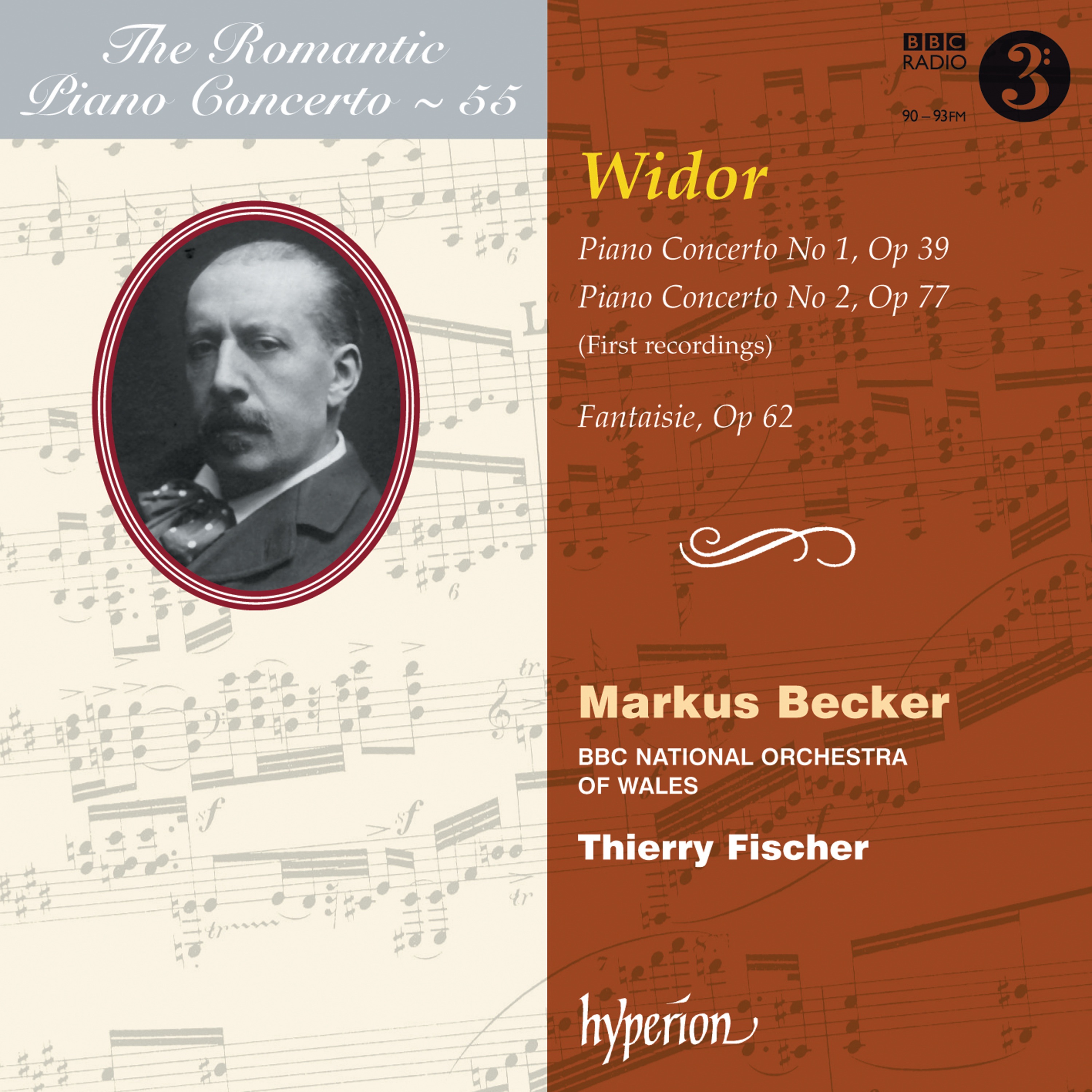 Widor: Piano Concertos Nos. 1 & 2; Fantaisie (Hyperion Romantic Piano Concerto, Vol. 55) album cover