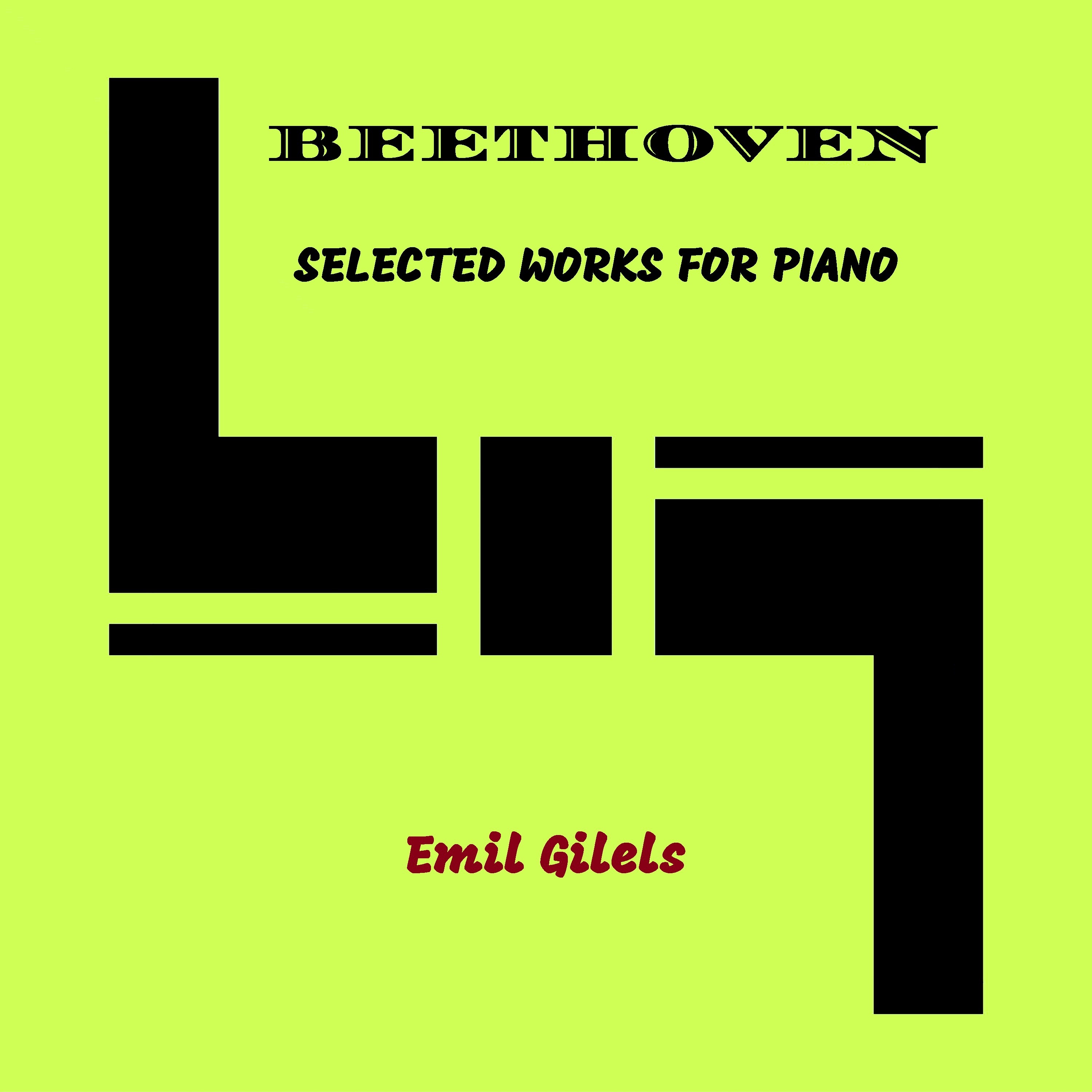 Beethoven - Selected Works for Piano album cover
