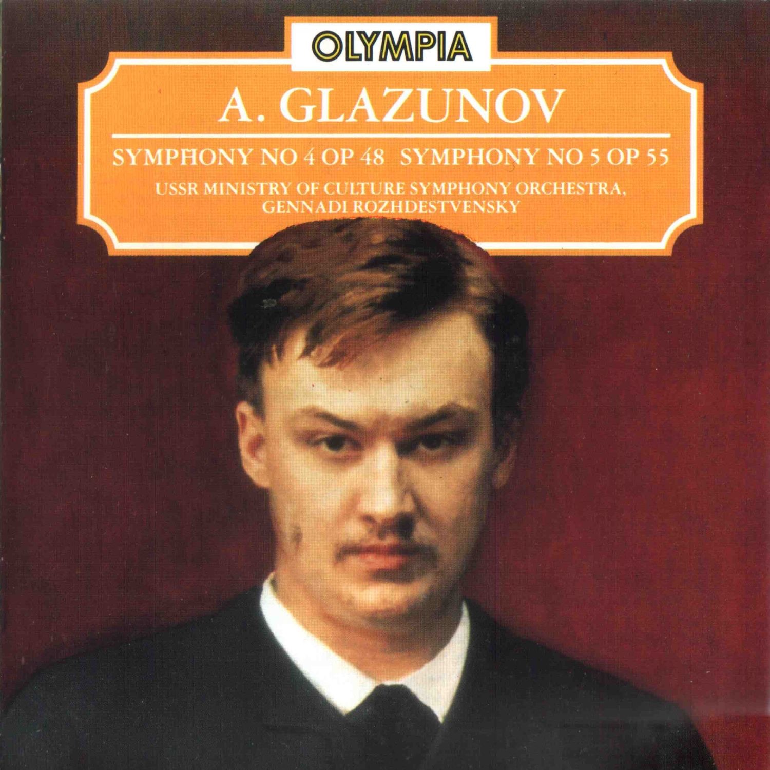 Glazunov: Symphony No. 4, Op. 48 & No. 5, Op. 55 album cover