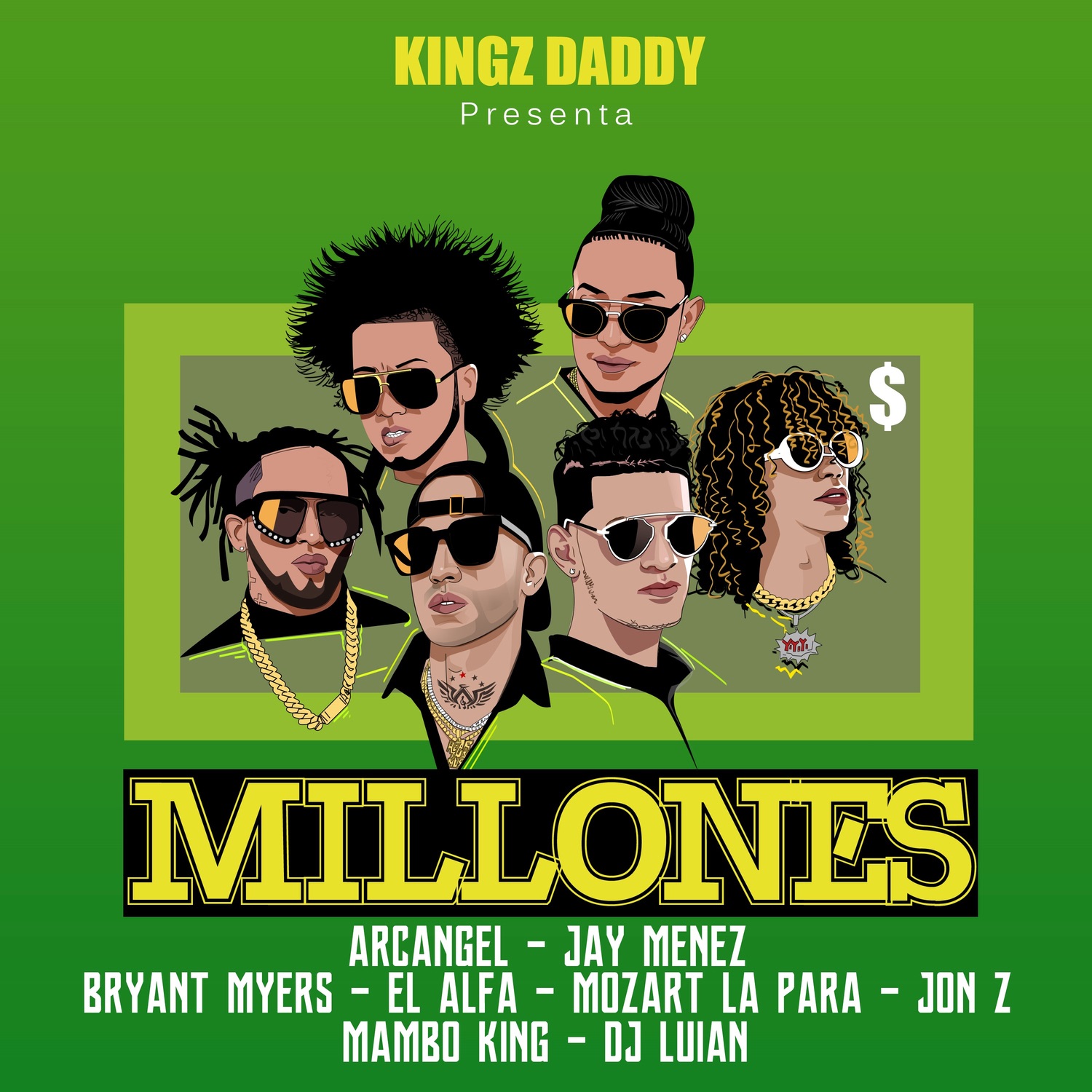 Millones (feat. Bryant Myers, El Alfa, Mozart La Para, DJ Luian & Mambo Kingz) - Single album cover