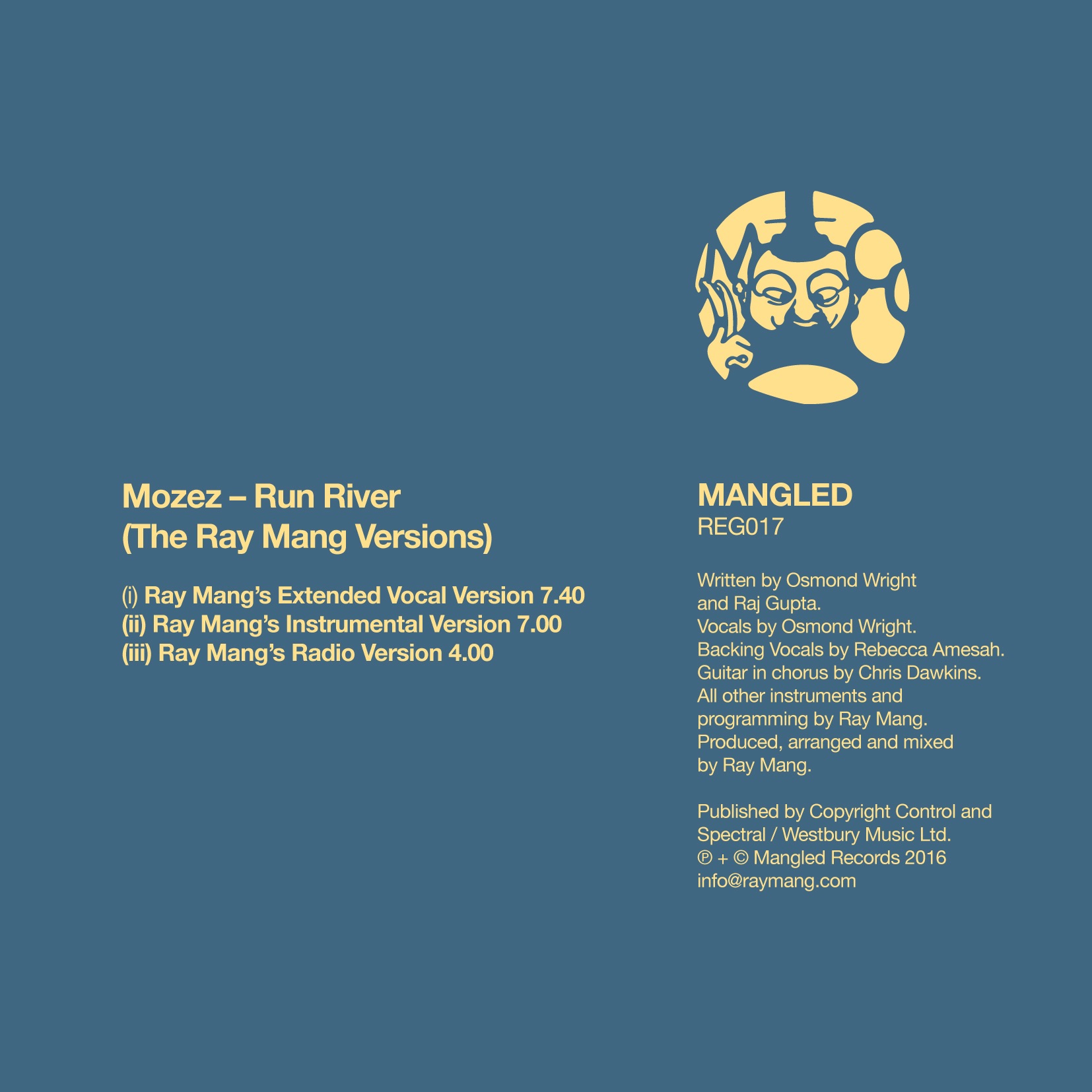 Run River (The Ray Mang Versions) - Single album cover