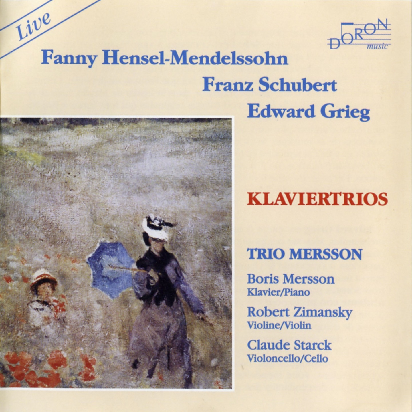 Fanny Hensel-Mendhelssohn, Schubert & Crieg: Klaviertrios album cover