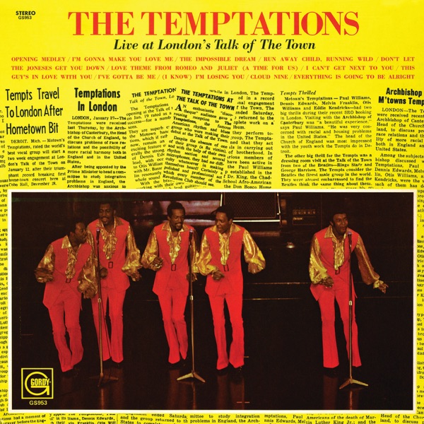 The Temptations Live At London's Talk of the Town album cover