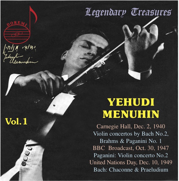 Yehudi Menuhin, Vol. 1: 1940 Carnegie Hall Concert (Live) album cover