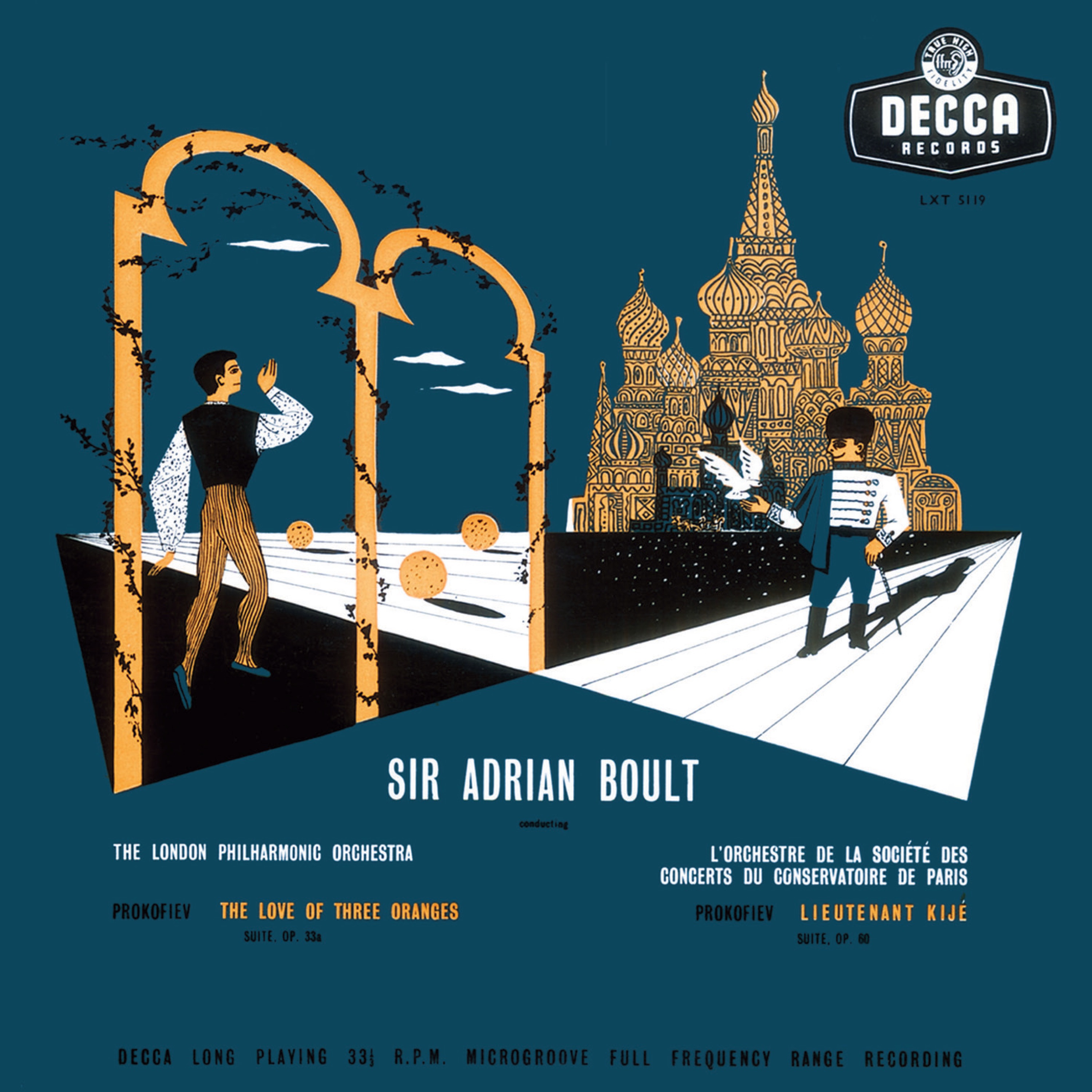 Prokofiev: Lieutenant Kijé; The Love for Three Oranges (Adrian Boult – The Decca Legacy III, Vol. 15 album cover