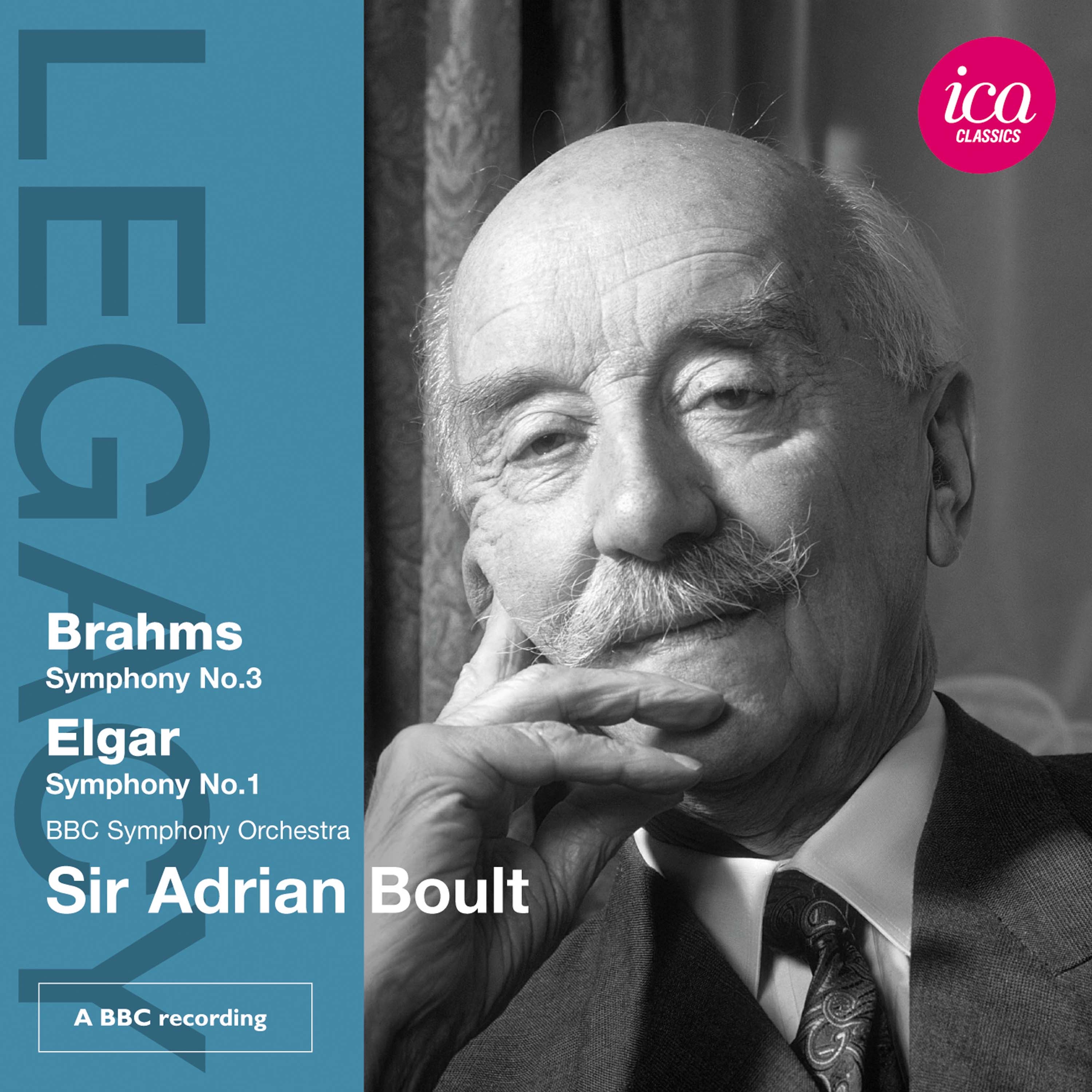 Brahms: Symphony No. 3 - Elgar: Symphony No. 1 (Live) album cover
