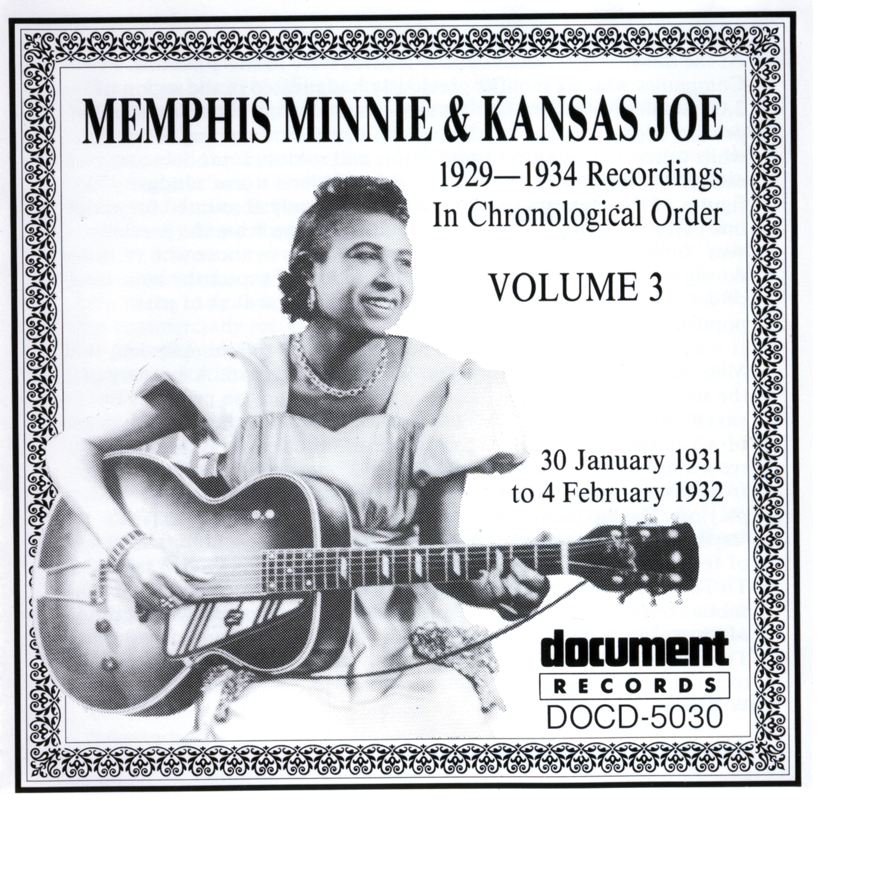 Memphis Minnie & Kansas Joe in Chronological Order: Vol. 3 (1931-1932) album cover