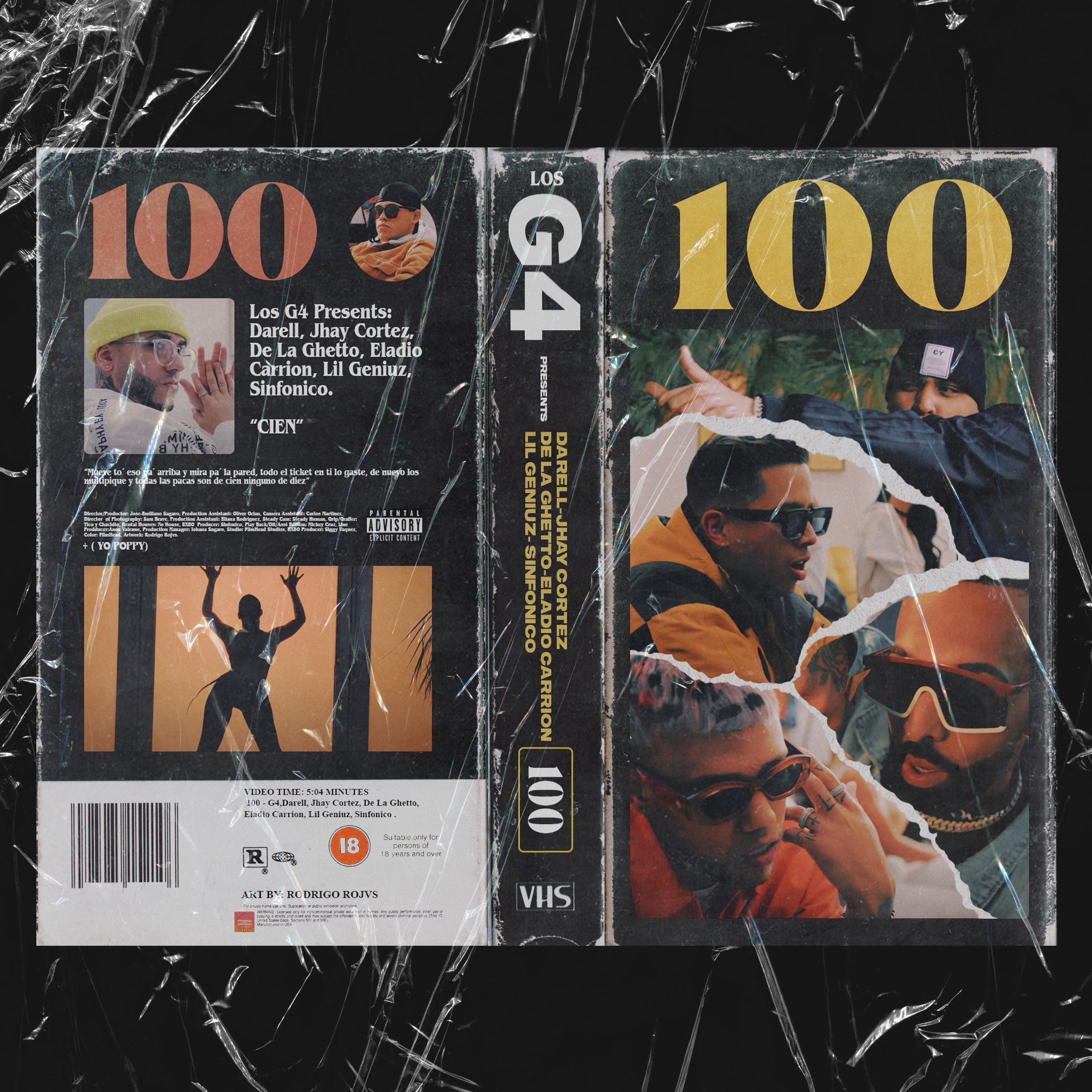 100 (feat. De La Ghetto & Eladio Carrión) - Single album cover
