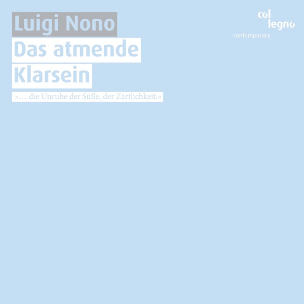 Nono: Das atmende Klarsein album cover