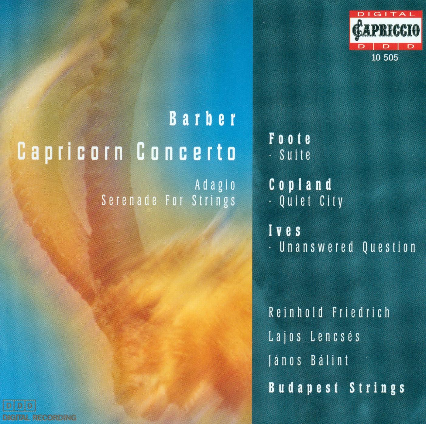 Barber: Capricorn Concerto - Foote: Air and Gavotte, Suite In E Major album cover