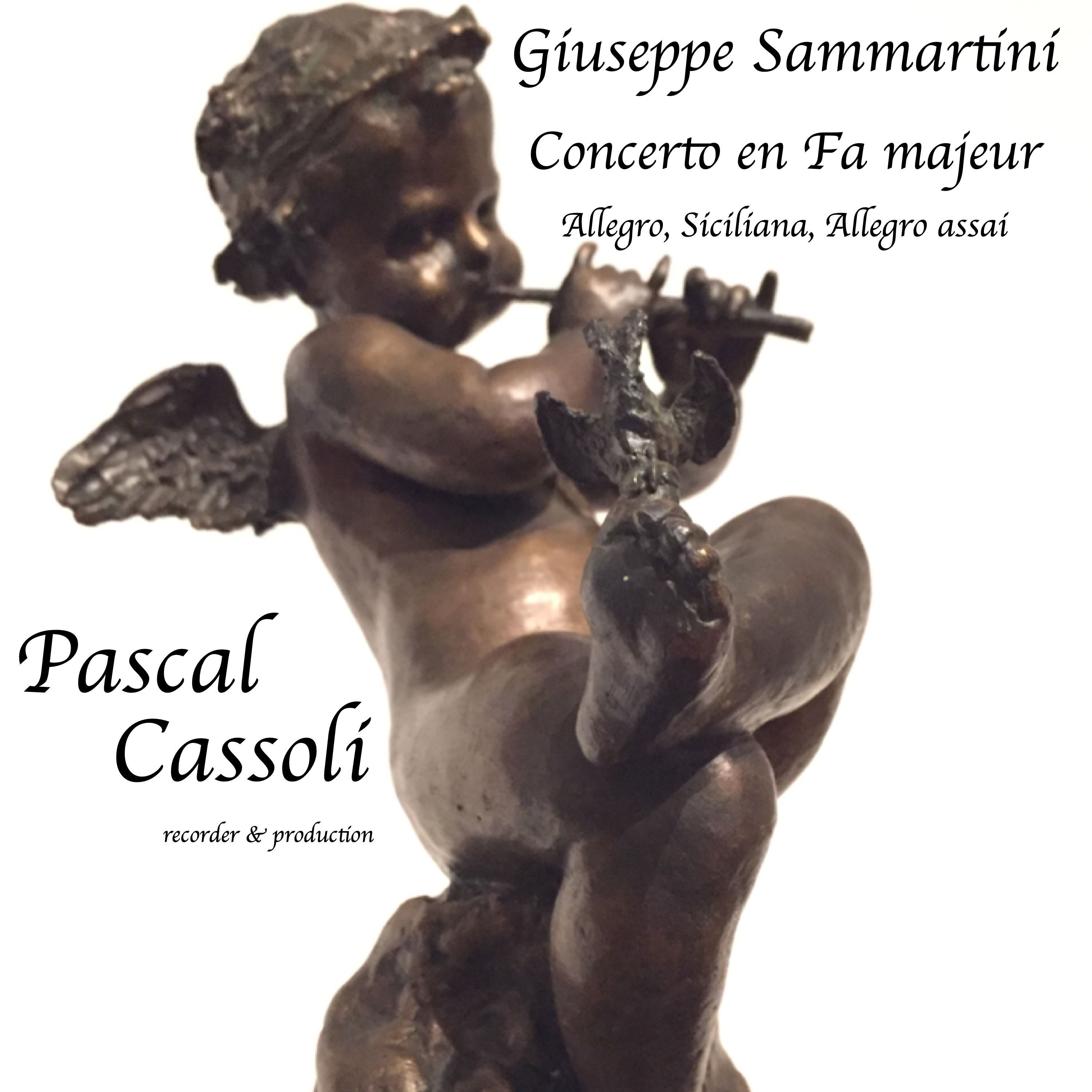 Giuseppe Sammartini: Concerto en Fa majeur - Single album cover