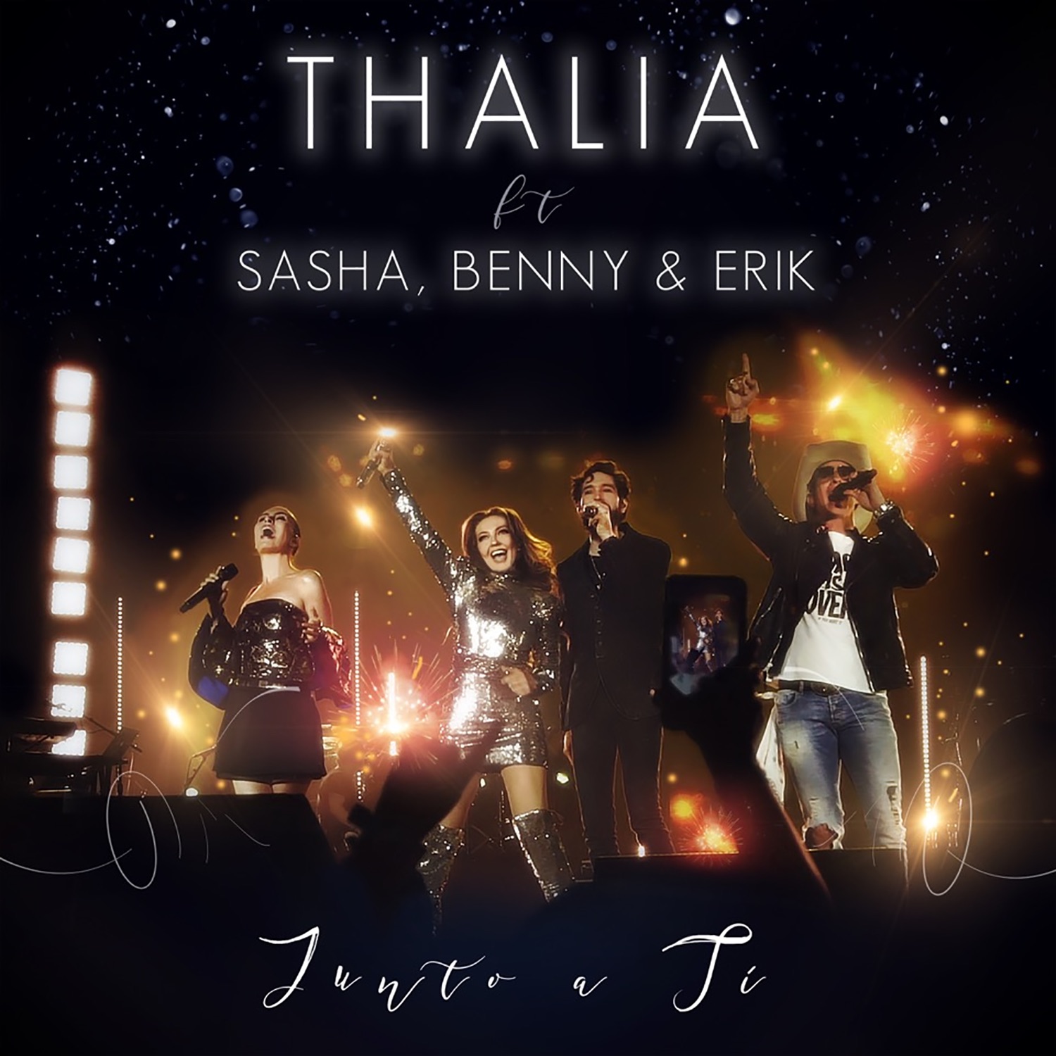 Junto a Ti (En Vivo) [feat. Sasha, Benny y Erik] - Single album cover