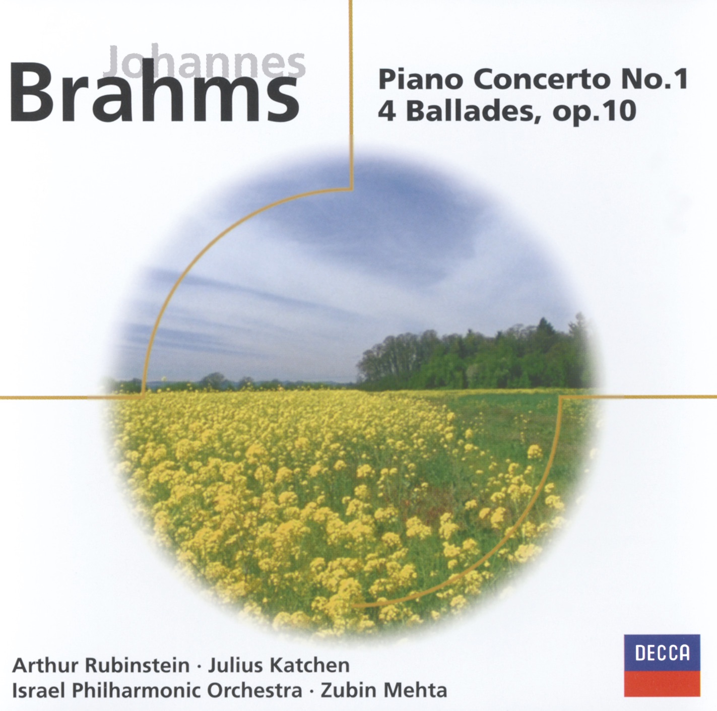 Brahms: Piano Concerto No. 1 in D Minor - 4 Ballades, Op. 10 album cover