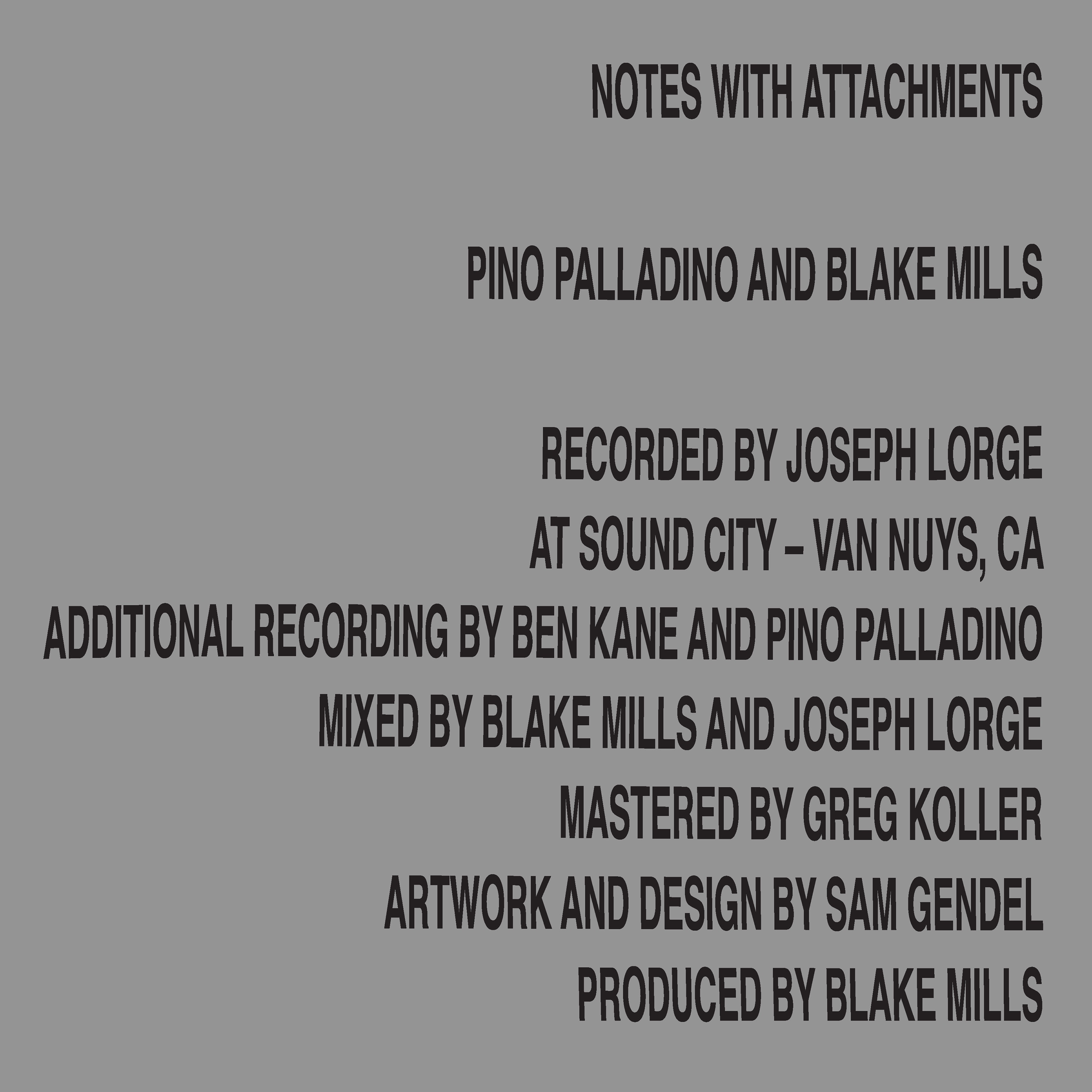 Notes With Attachments album cover