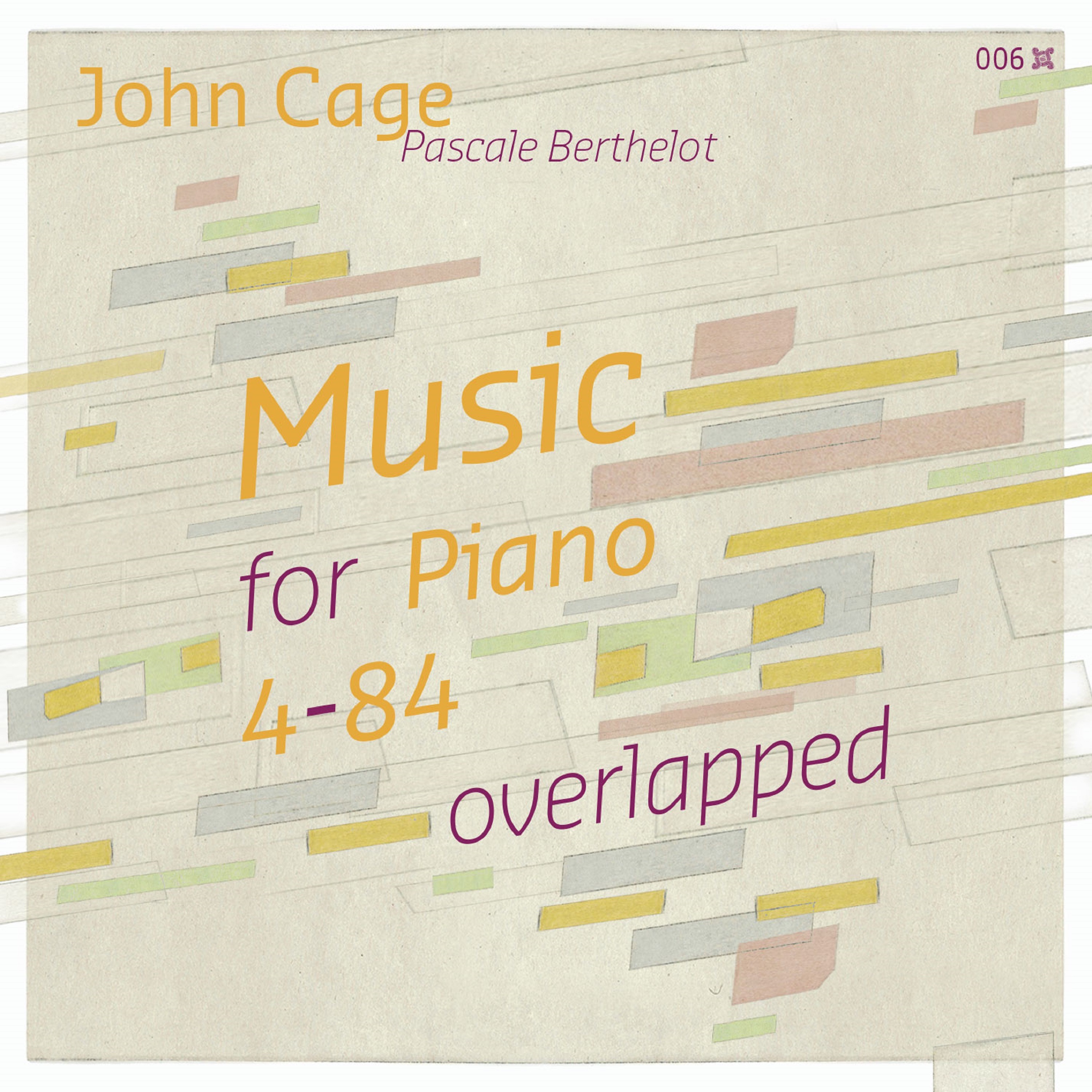 John Cage: Music for Piano 4-84 overlapped album cover