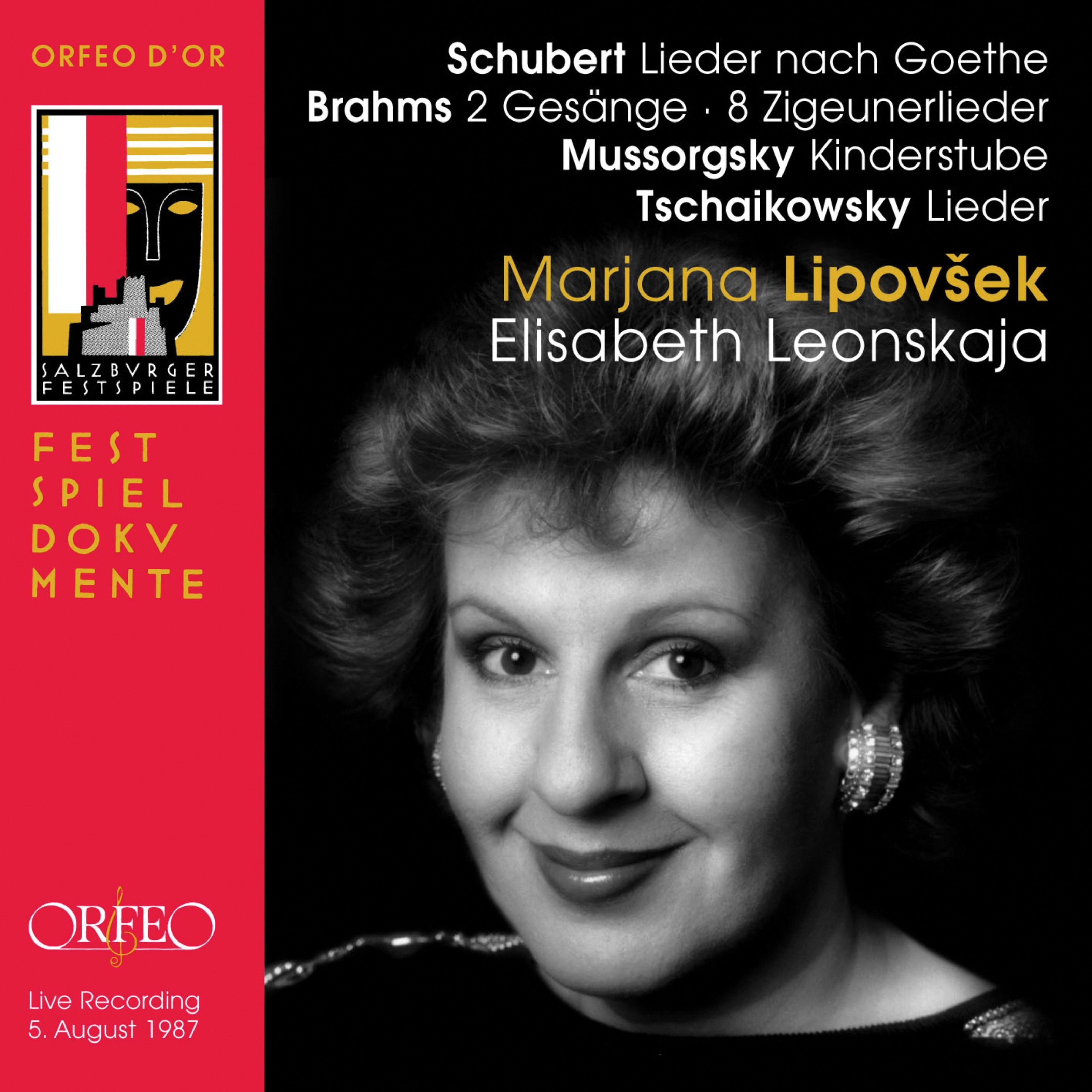 Schubert, Brahms & Mussorgsky: Lieder (Live) album cover