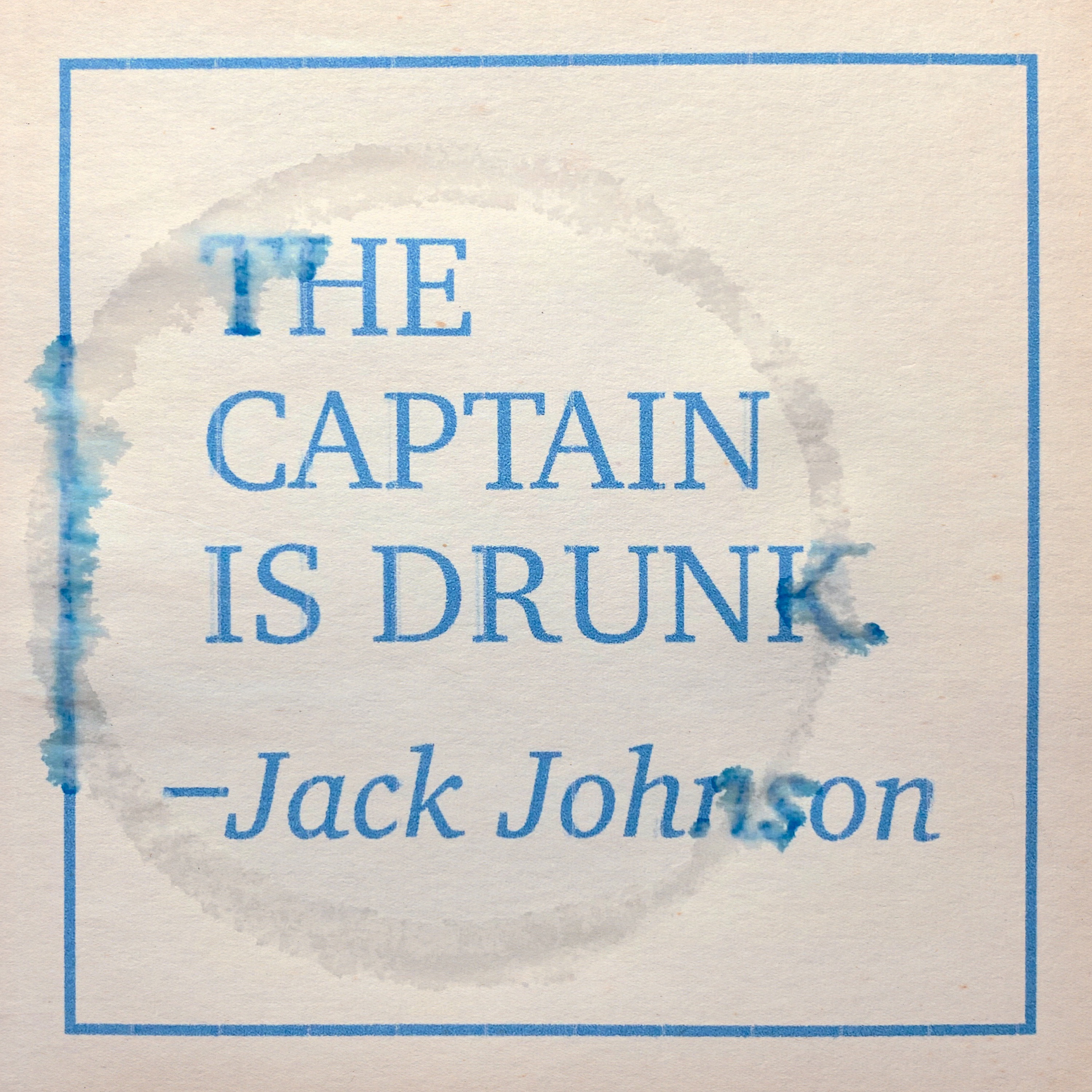The Captain Is Drunk - Single album cover