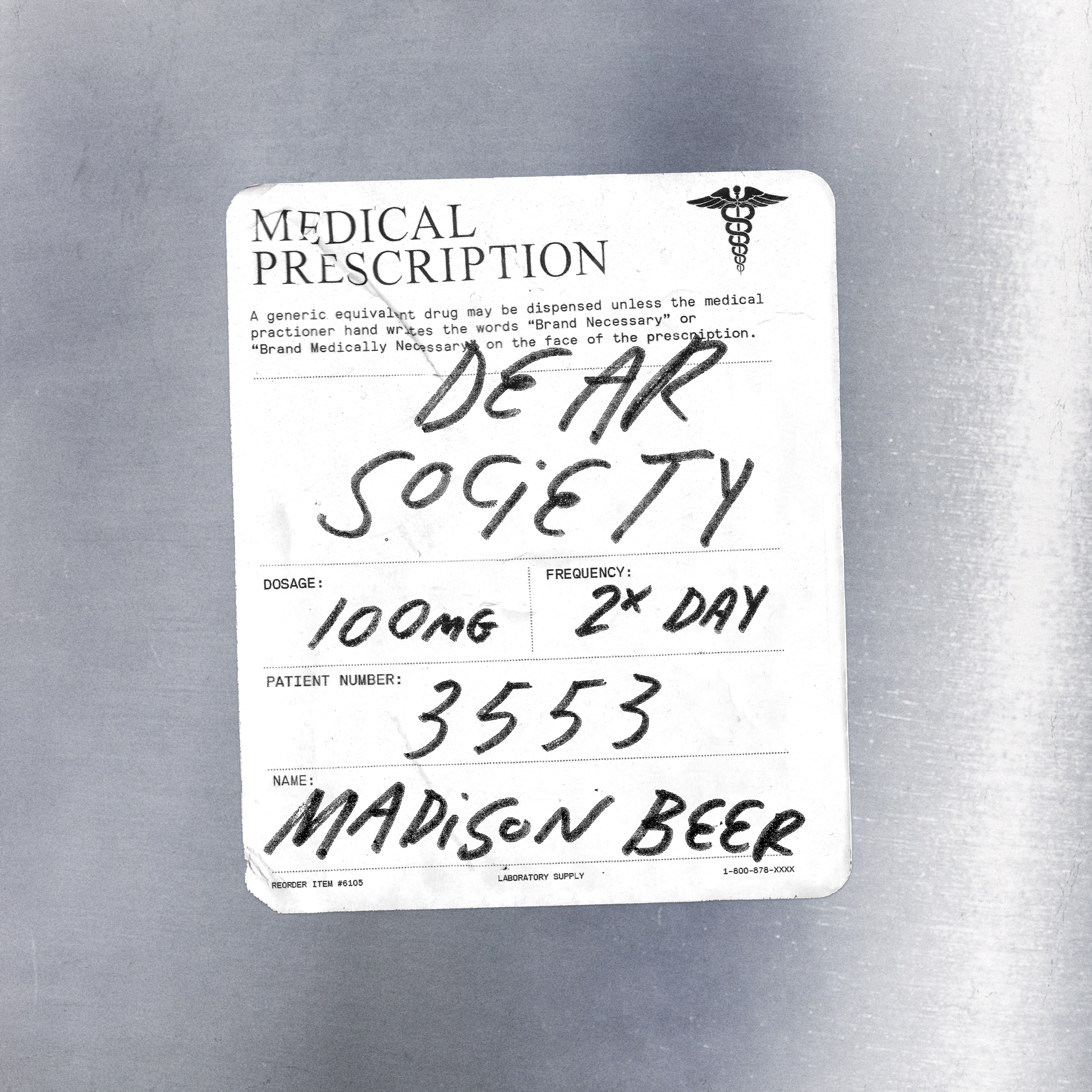Dear Society - Single album cover
