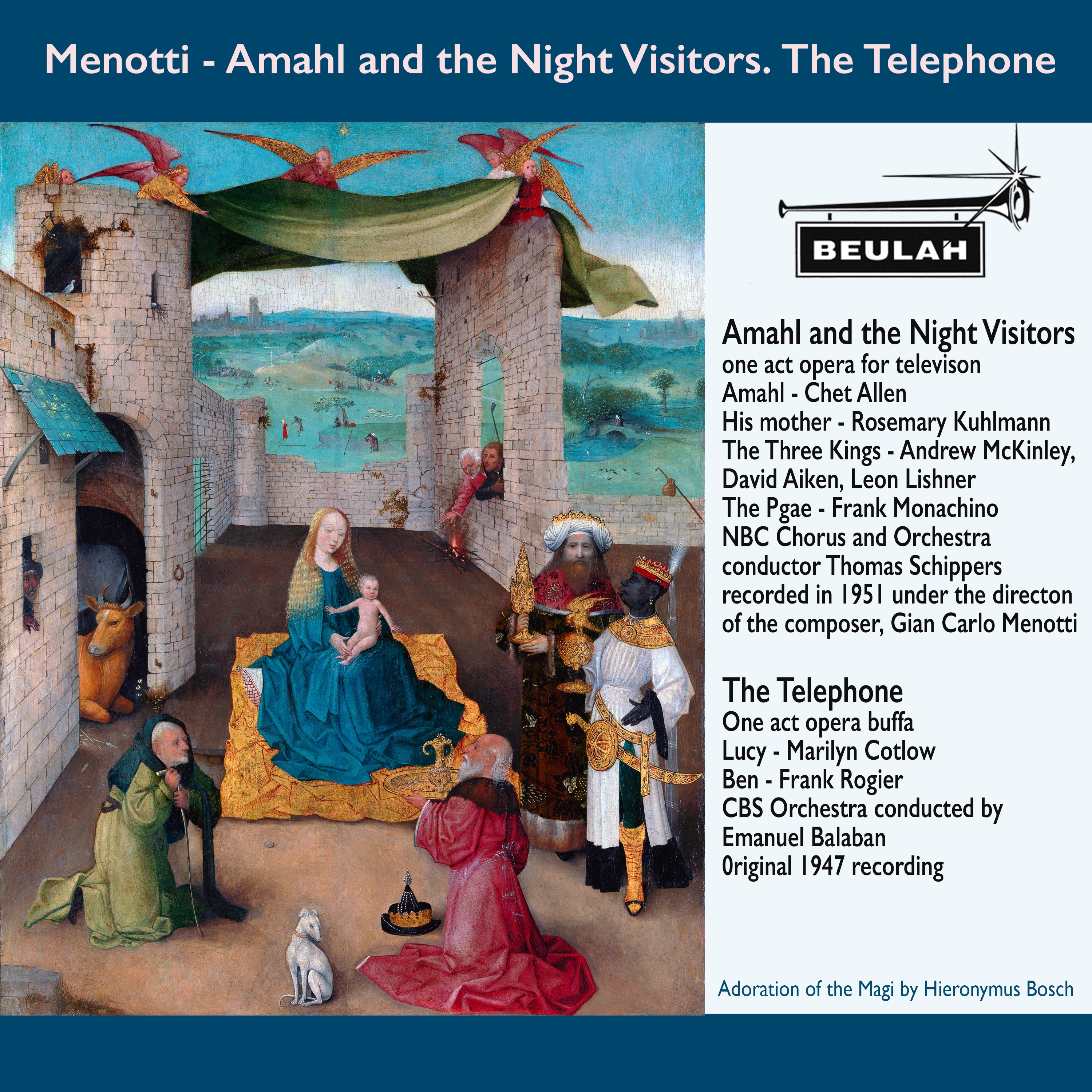 Menotti: Amahl and the Night Visitors, The Telephone album cover