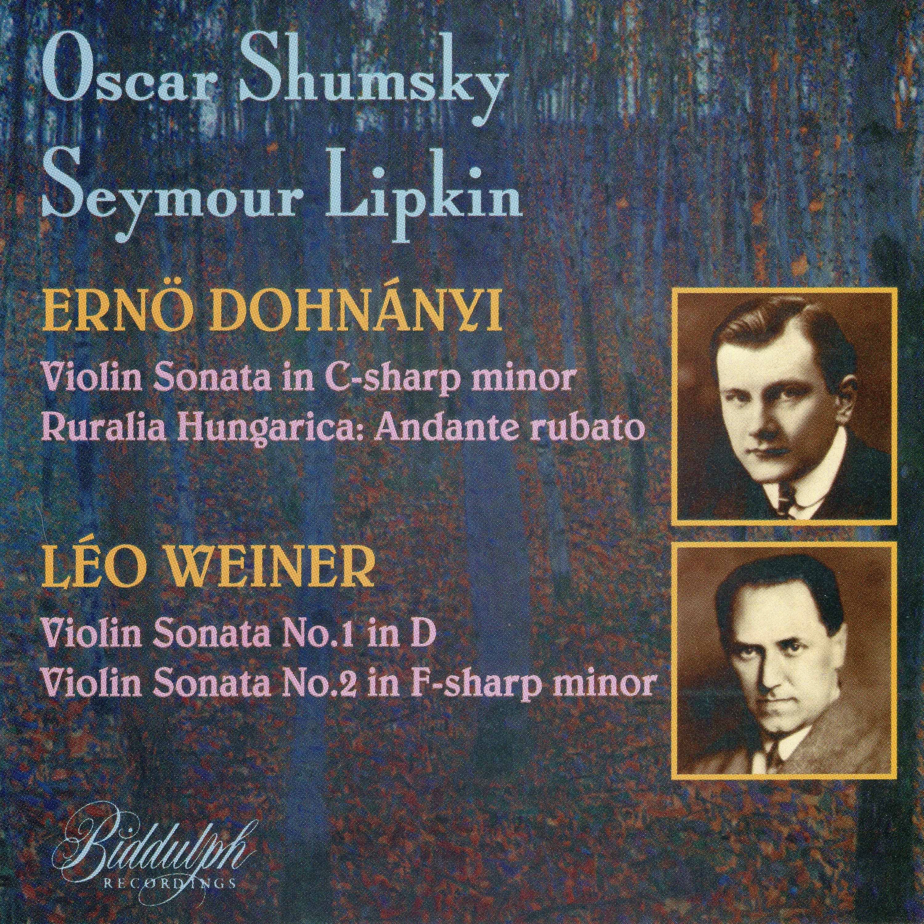 Dohnányi & Weiner: Violin Sonatas album cover