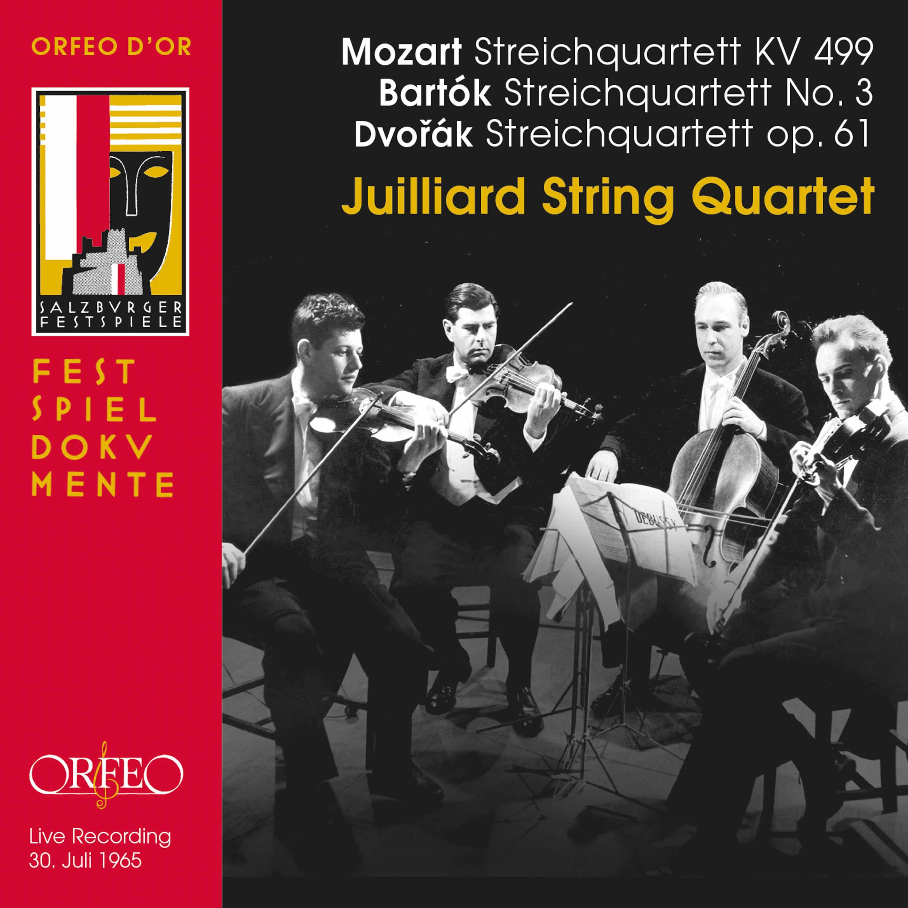 Mozart, Dvořák & Bartók: String Quartets (Live) album cover