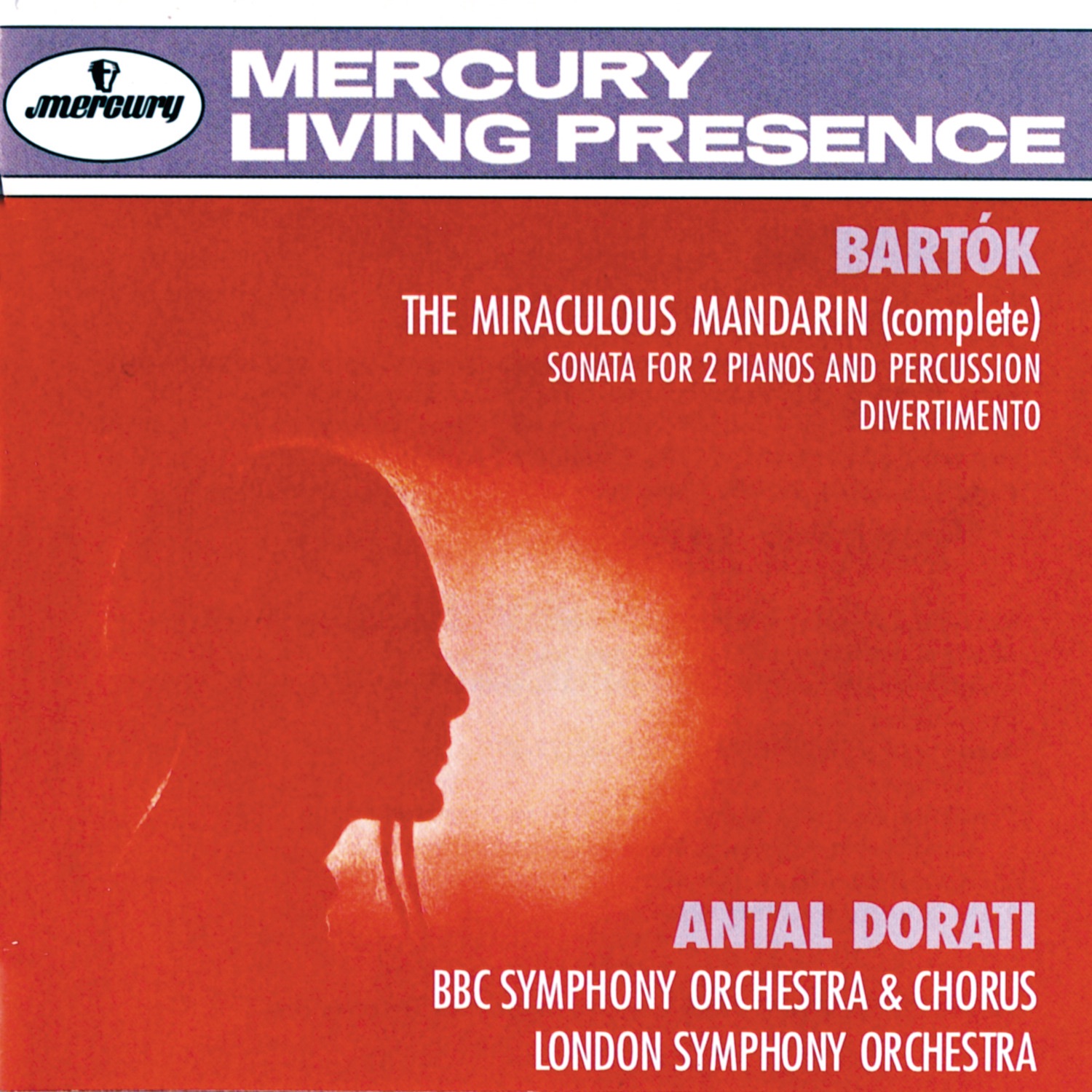 Bartók: The Miraculous Mandarin; Sonata for 2 Pianos and Percussion; Divertimento album cover