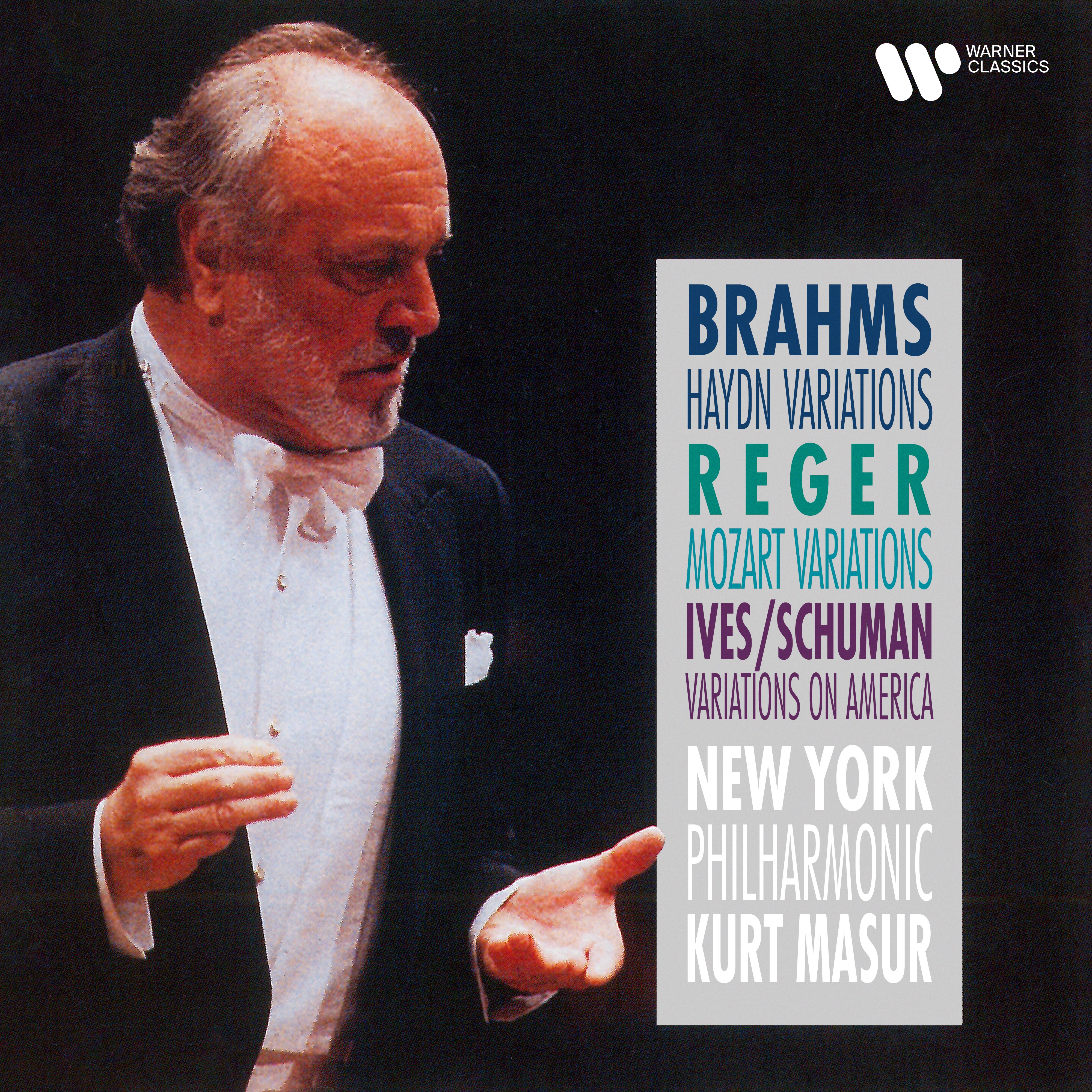 Brahms: Haydn Variations, Op. 56a - Reger: Mozart Variations, Op. 132 - Ives: Variations on "America album cover