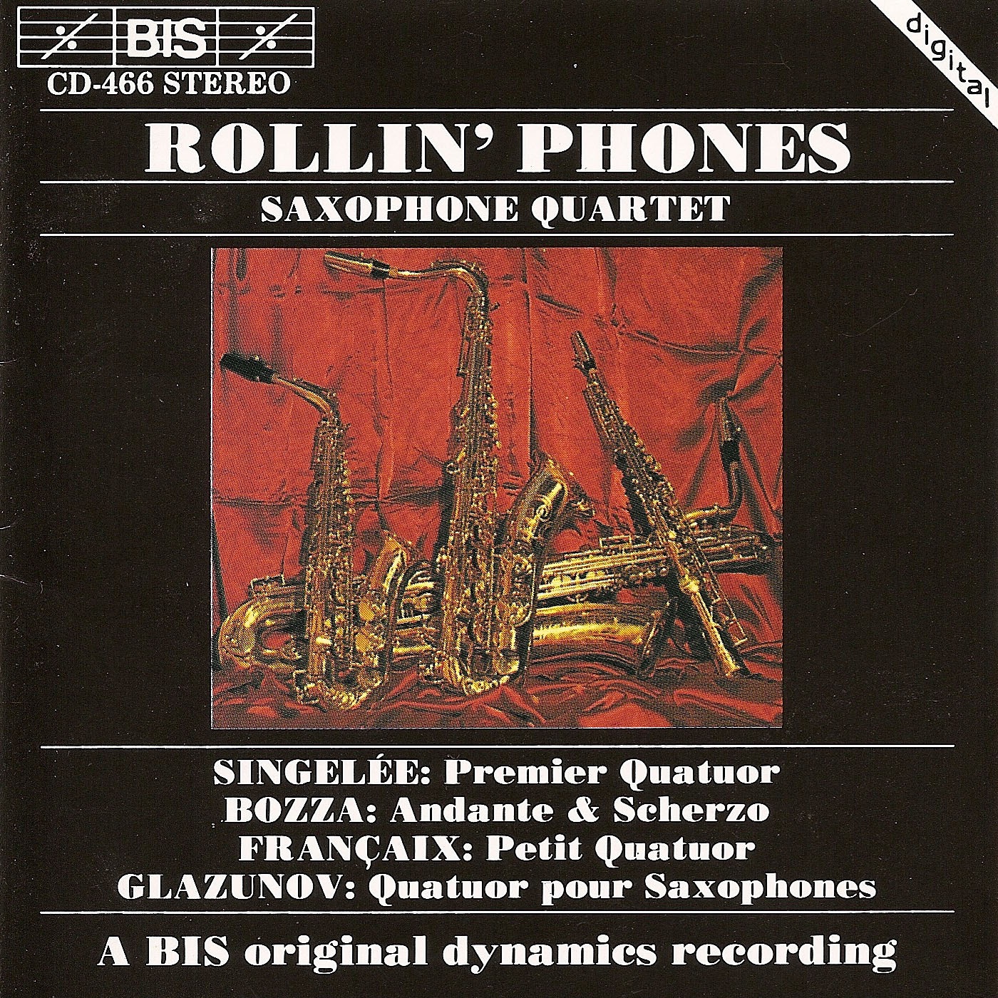 Glazunov / Singelee / Bozza / Francaix: Saxophone Quartets album cover