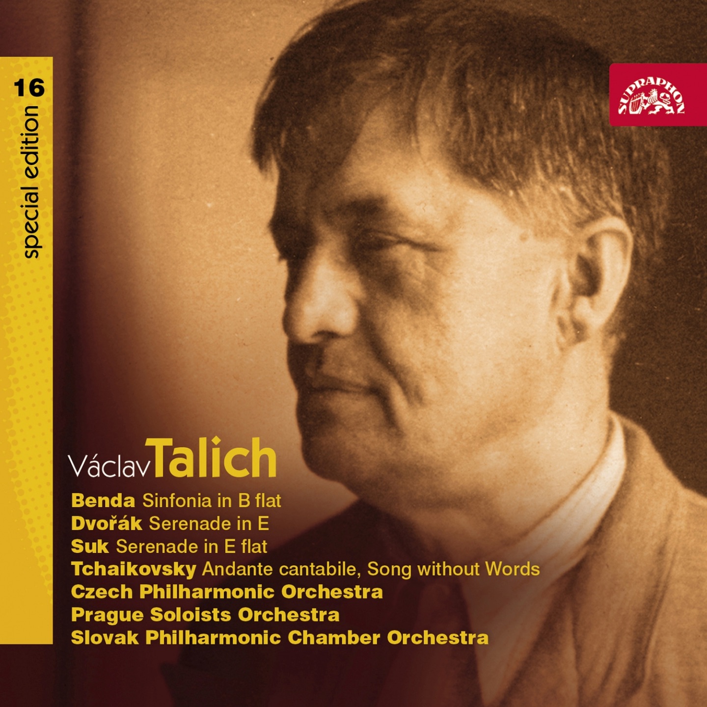 Talich Special Edition 16. Benda: Sinfonia in B Flat - Dvořák: Serenade in E Flat - Suk: Serenade in album cover