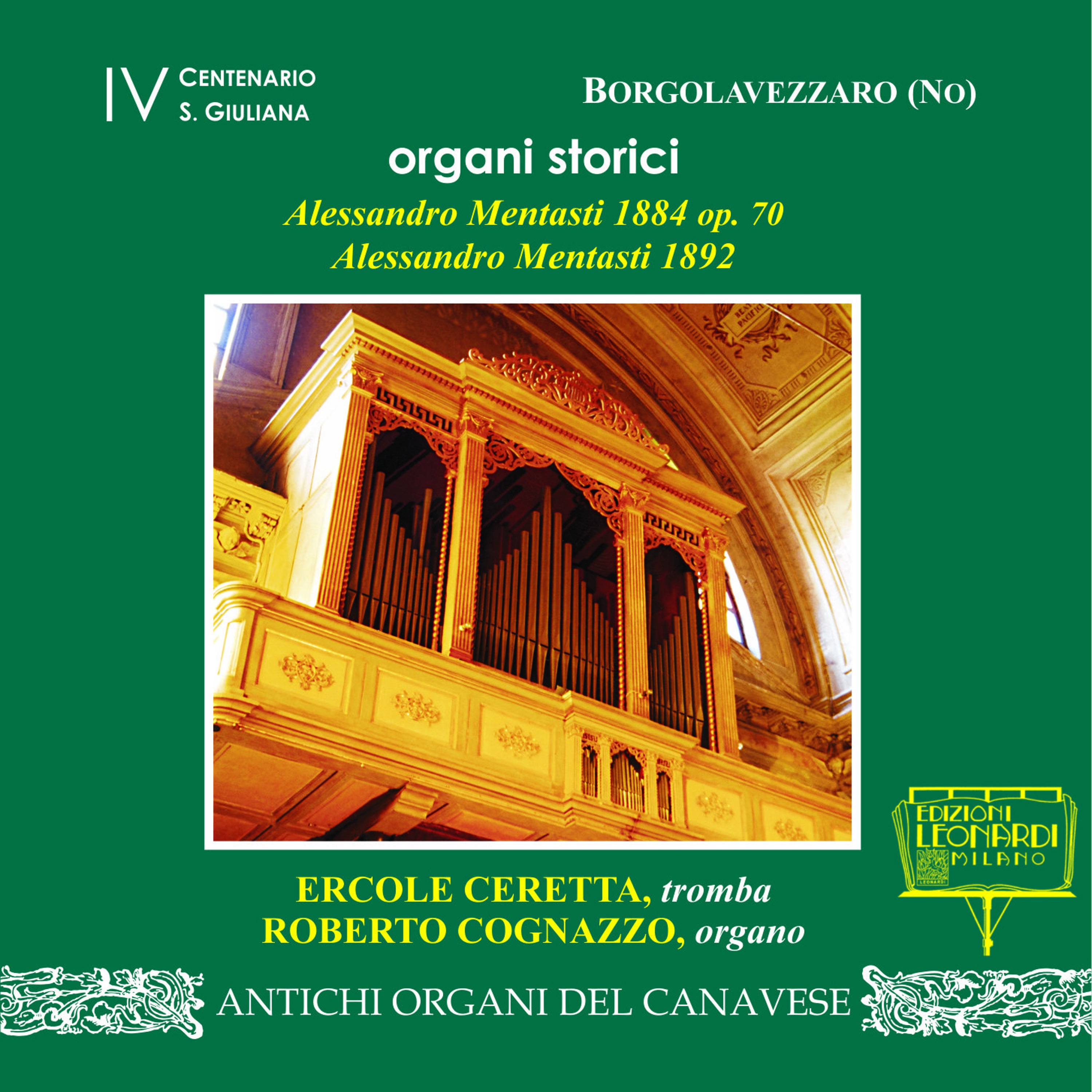Organi Storici Alessandro Mentasti 1884 op. 70 e Alessandro Mentasti 1892, Chiesa dei SS. Bartolomeo album cover