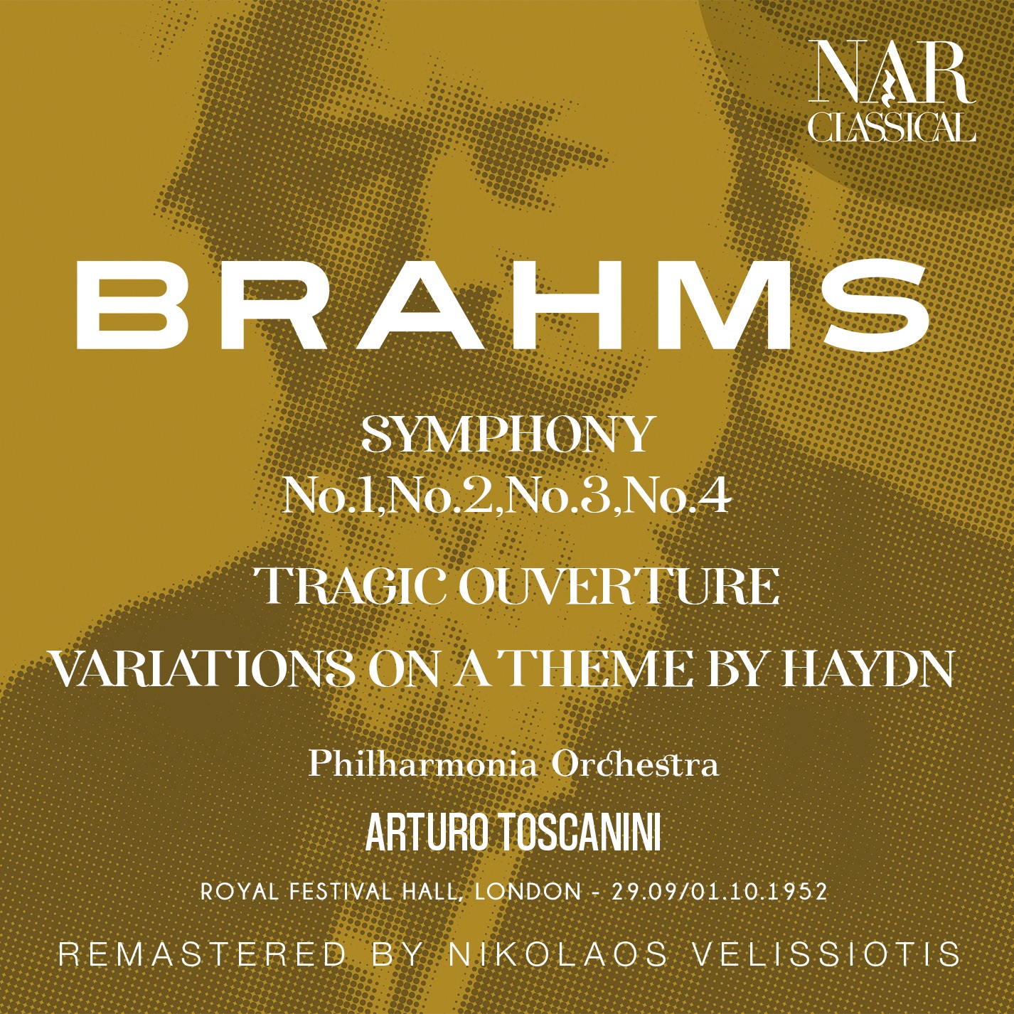 BRAHMS: SYMPHONY No. 1; SYMPHONY No. 2; SYMPHONY No. 3; SYMPHONY No. 4; TRAGIC OUVERTURE; VARIATIONS album cover