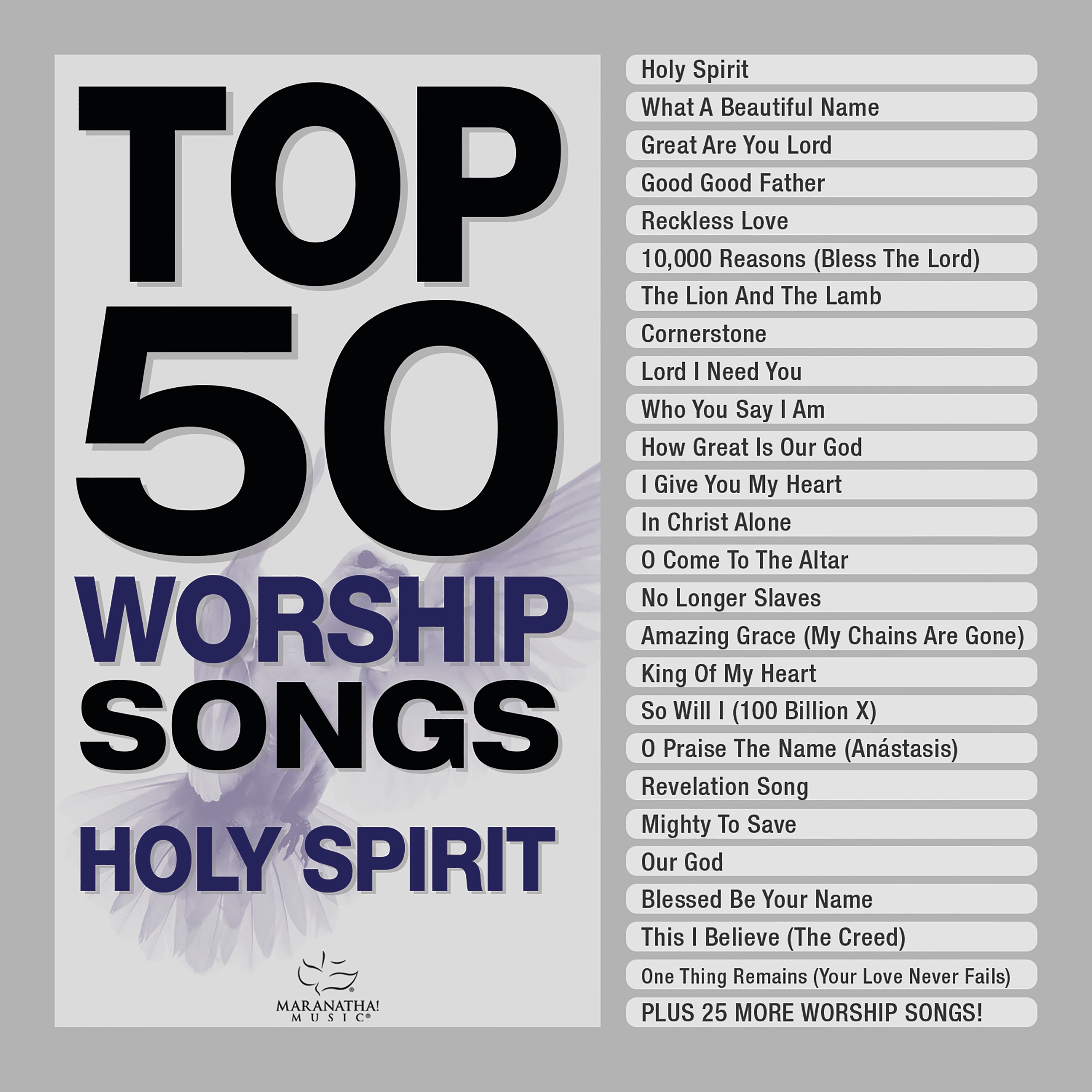 Top 50 Worship Songs - Holy Spirit album cover