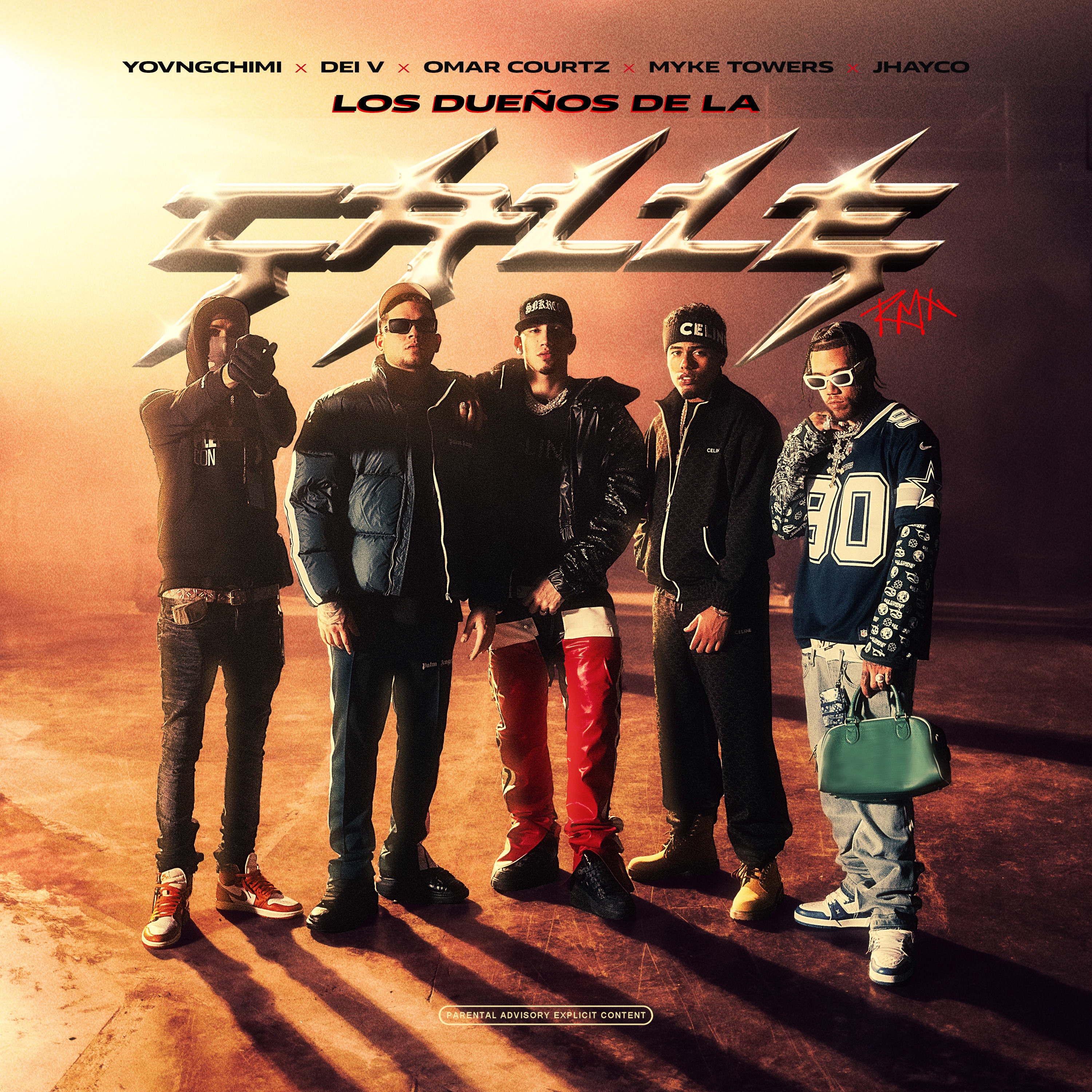 LOS DUEÑOS DE LA CALLE (Remix) [feat. Myke Towers & YOVNGCHIMI] - Single album cover
