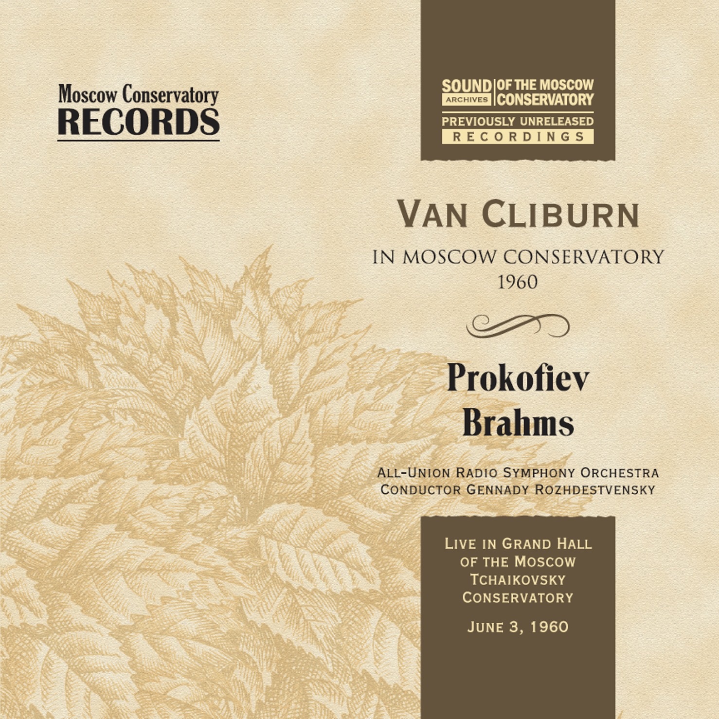 Van Cliburn in Moscow Conservatory, 1960 (Live) album cover
