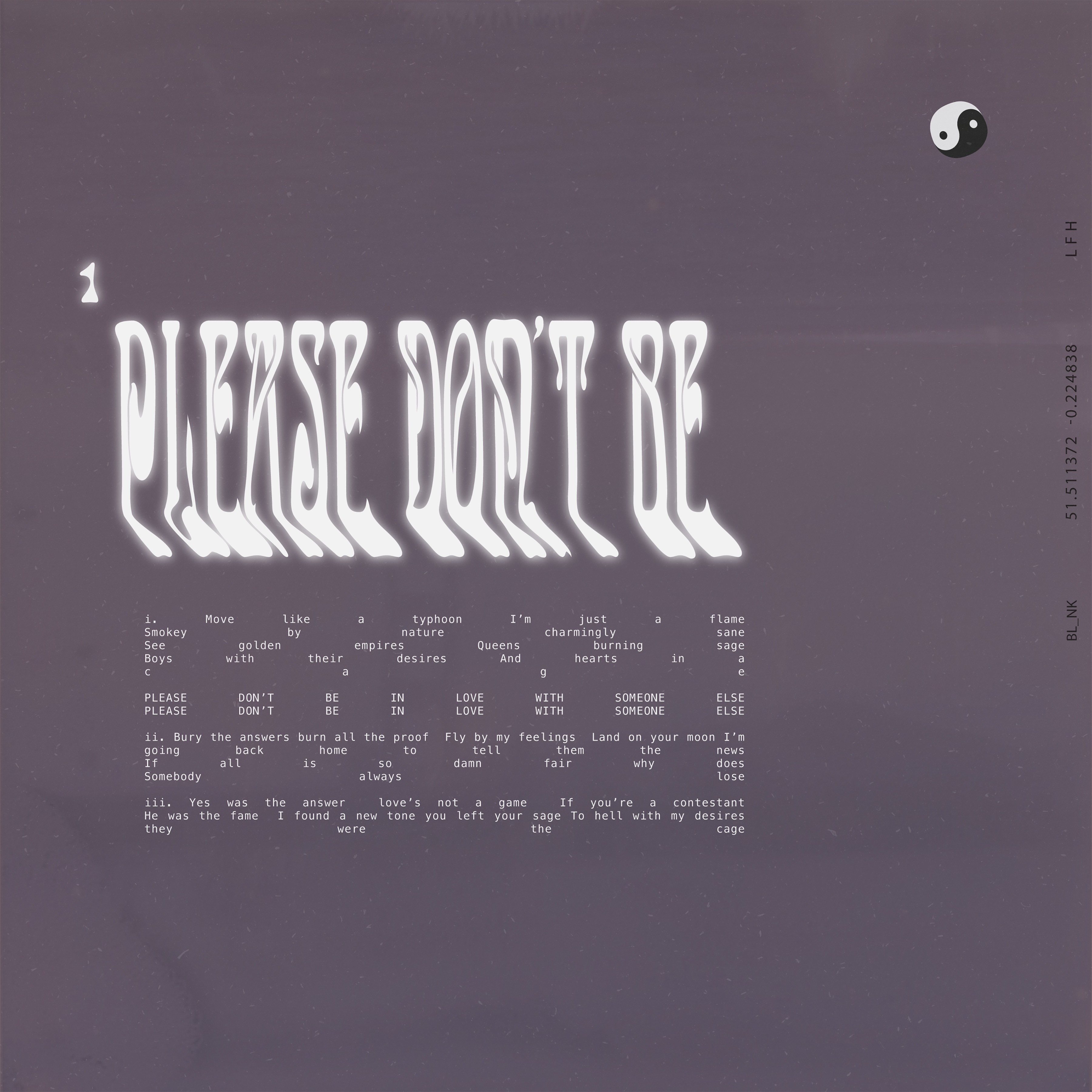 Please Don't Be - Single album cover