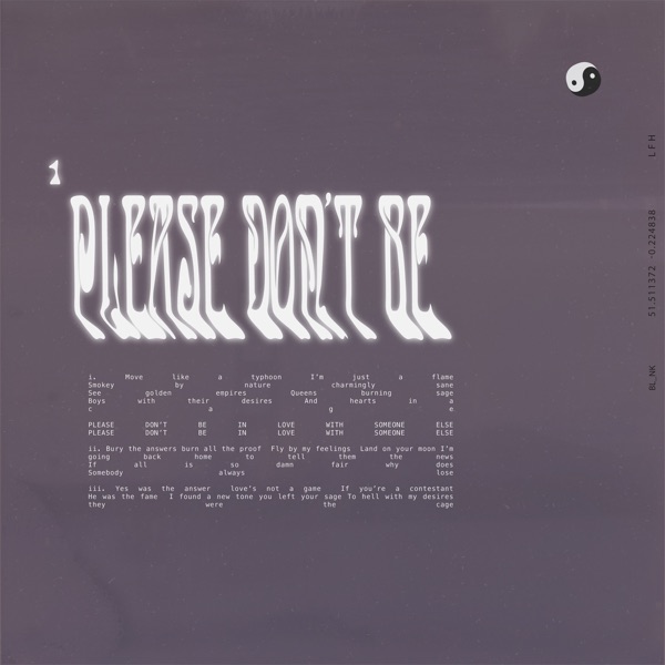 Please Don't Be - Single album cover