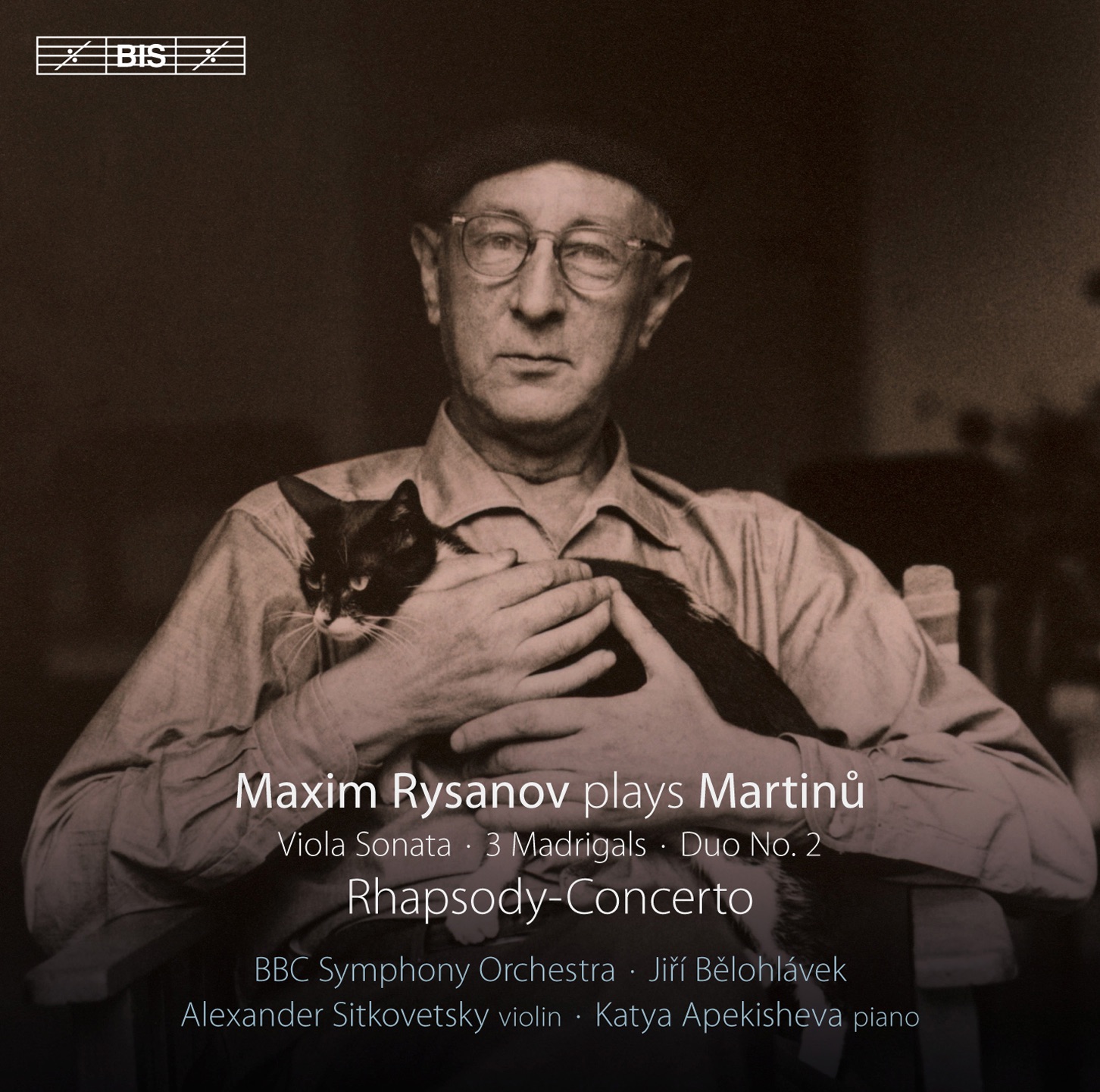 Martinů: Rhapsody-Concerto, Viola Sonata, 3 Madrigals & Duo No. 2 album cover