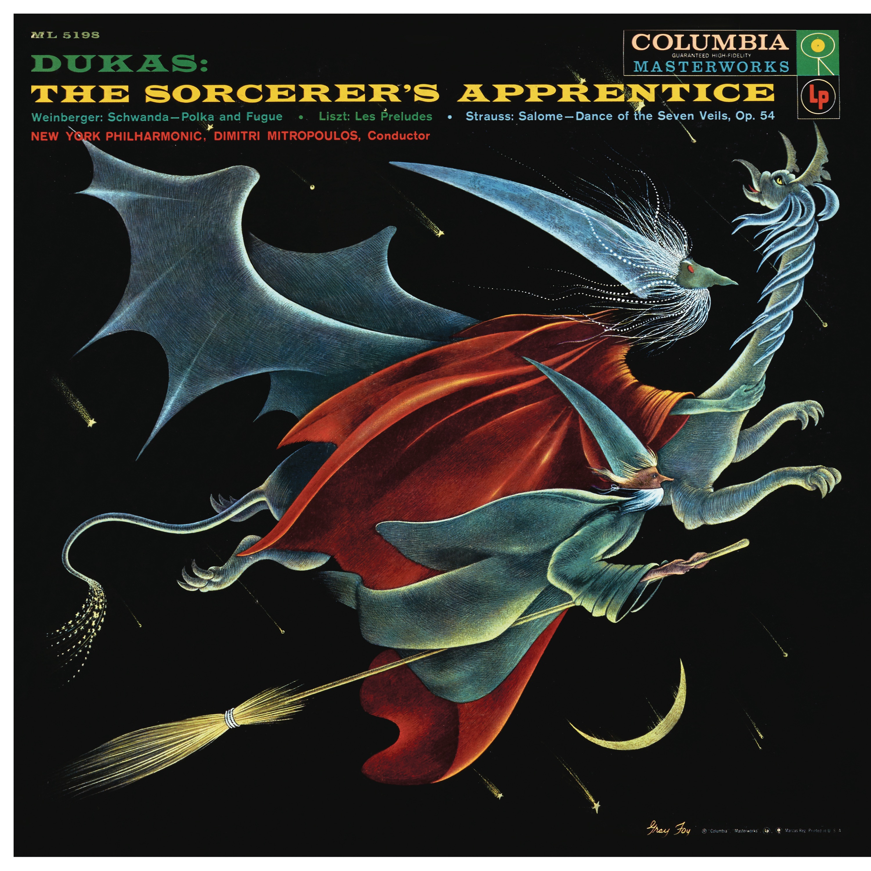 Dukas: The Sorcerer's Apprentice - Weinberger: Schwanda - Liszt: Les Préludes - Strauss: Salome (202 album cover
