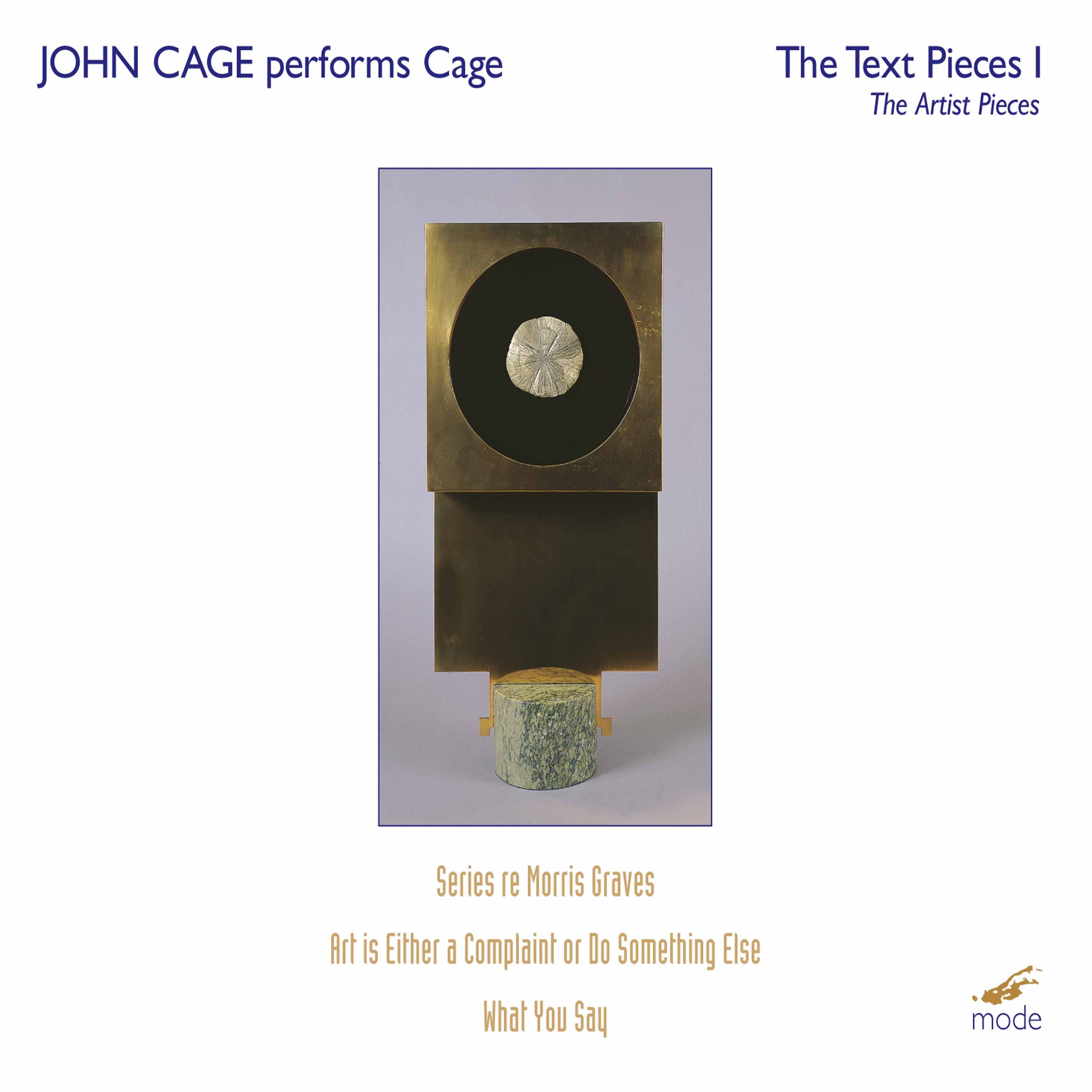 John Cage: The Text Pieces & the Artists Pieces, Vol. 1 (Live) album cover