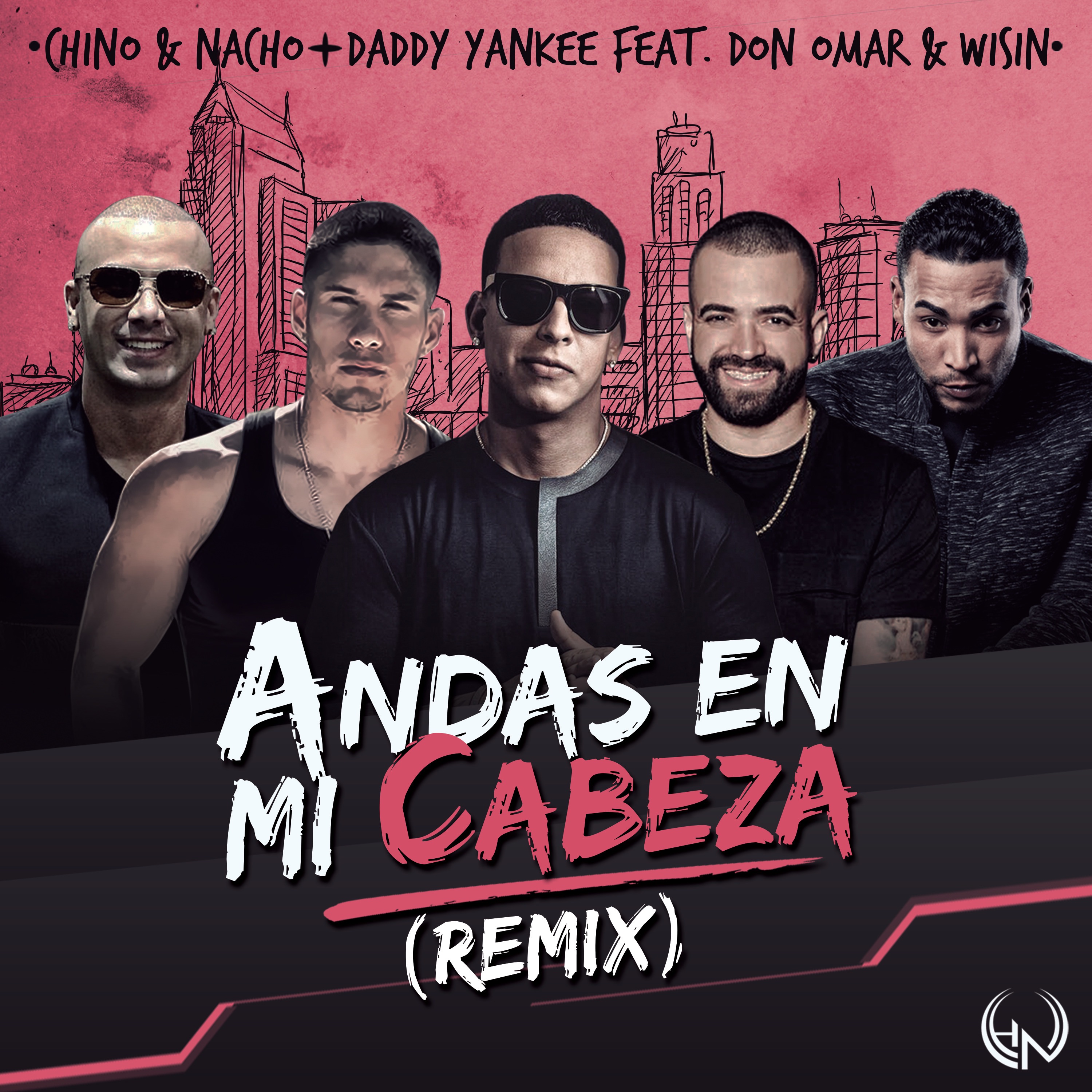 Andas En Mi Cabeza (Remix) [feat. Daddy Yankee, Don Omar & Wisin] - Single album cover