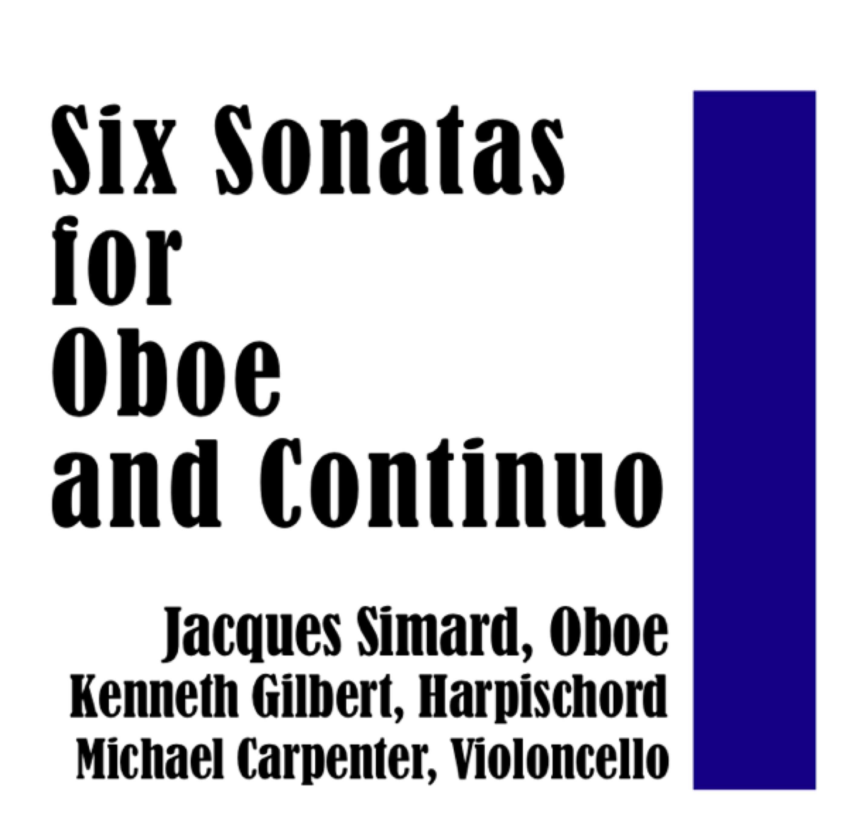 Six Sonatas for Oboe and Continuo album cover