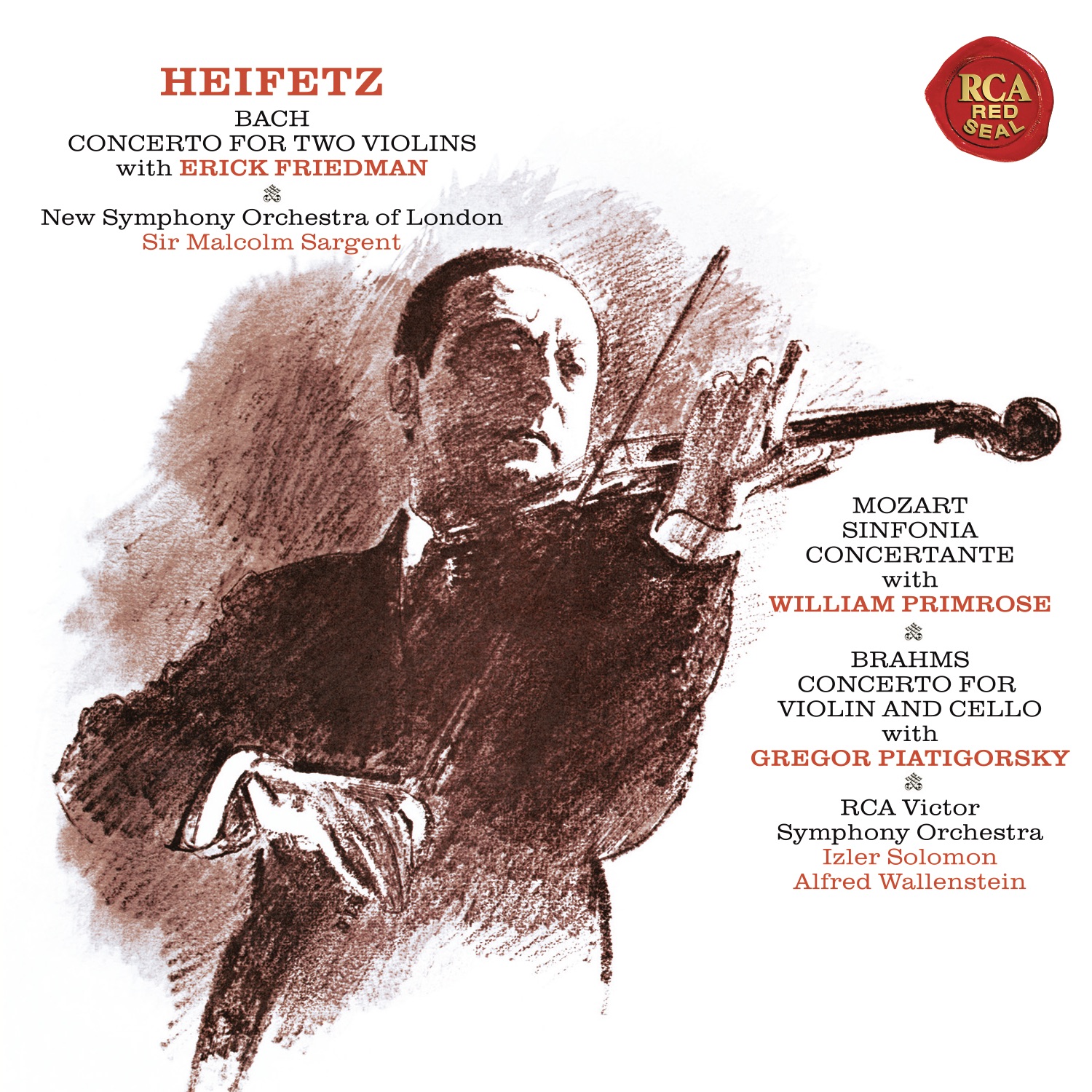 Bach: Concerto in D Minor for Two Violins, BWV 1043 - Mozart: Sinfonia concertante in E-Flat Major,  album cover