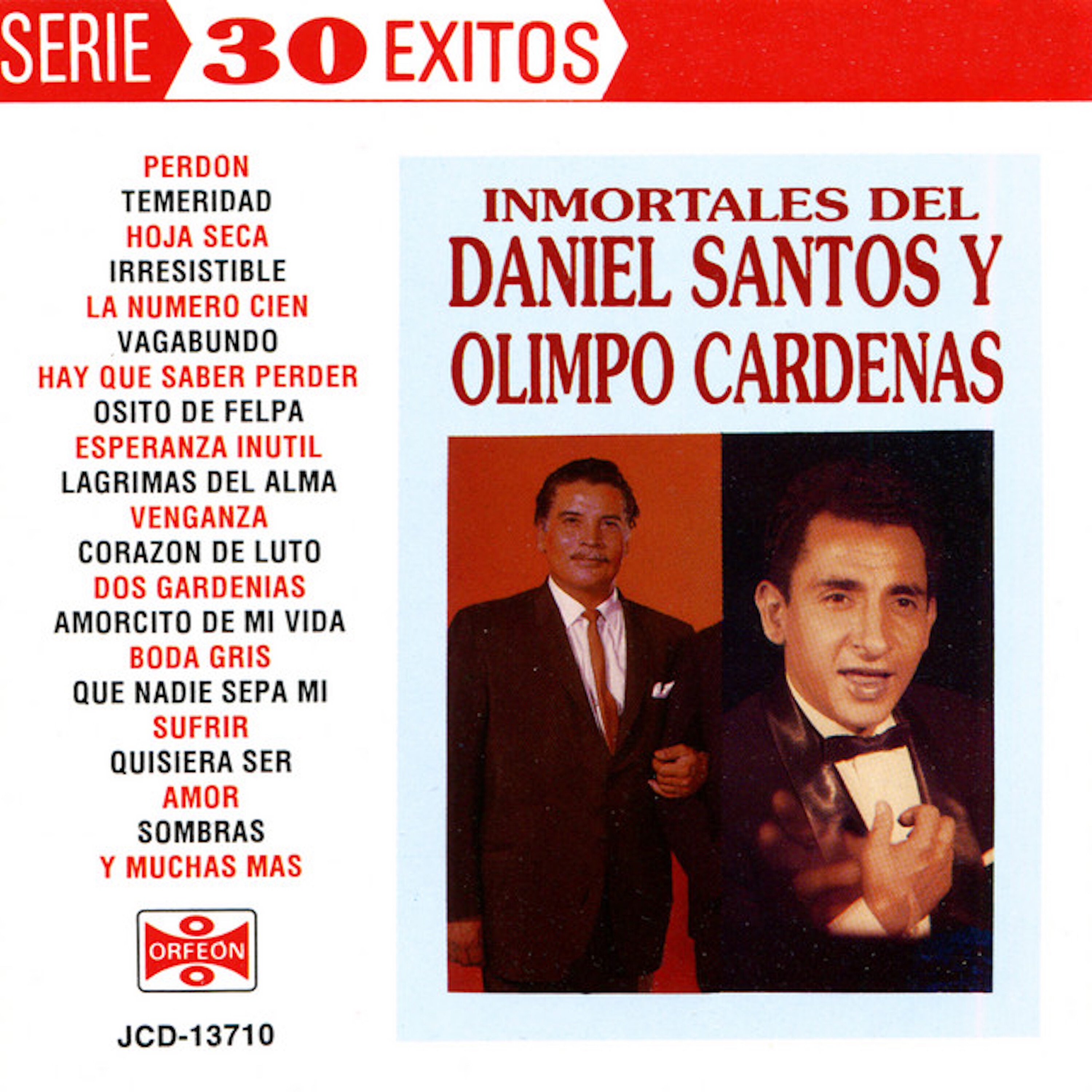 Inmortales de Daniel Santos y Olimpo Cardenas album cover