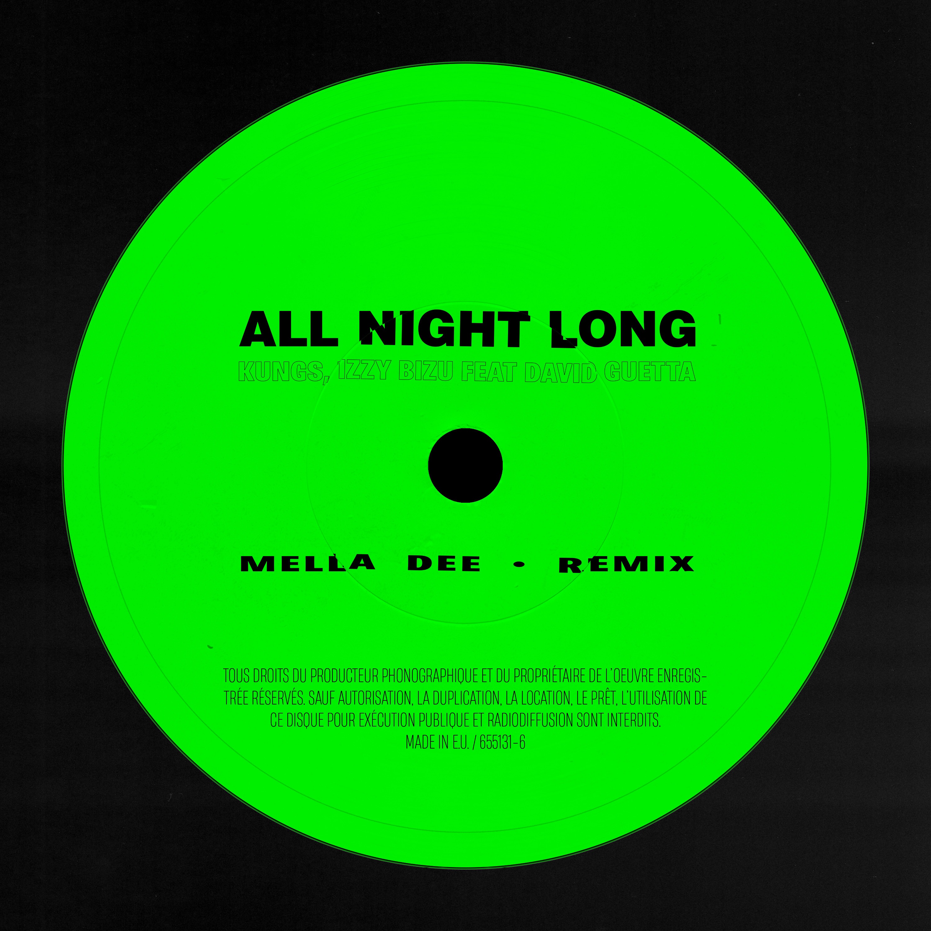All Night Long (Mella Dee Wigged Out Mix) [feat. David Guetta] - Single album cover